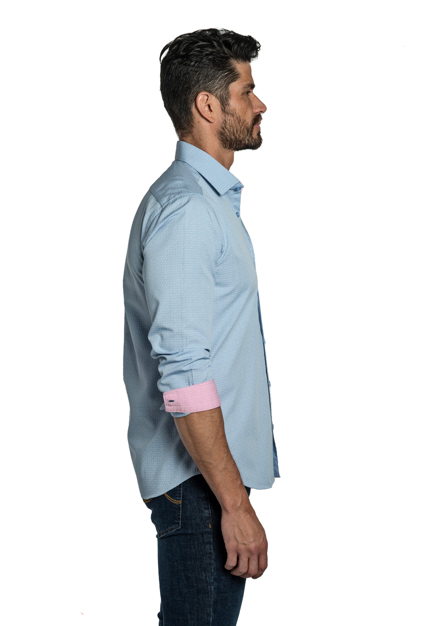 Light Blue Long Sleeve Shirt T-6699
