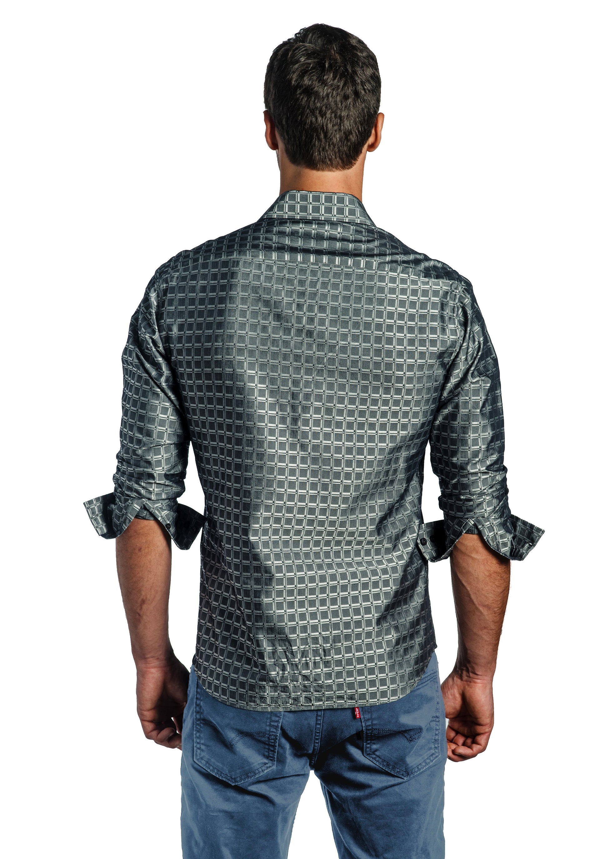 Black Long Sleeve Shirt T-6706 Back