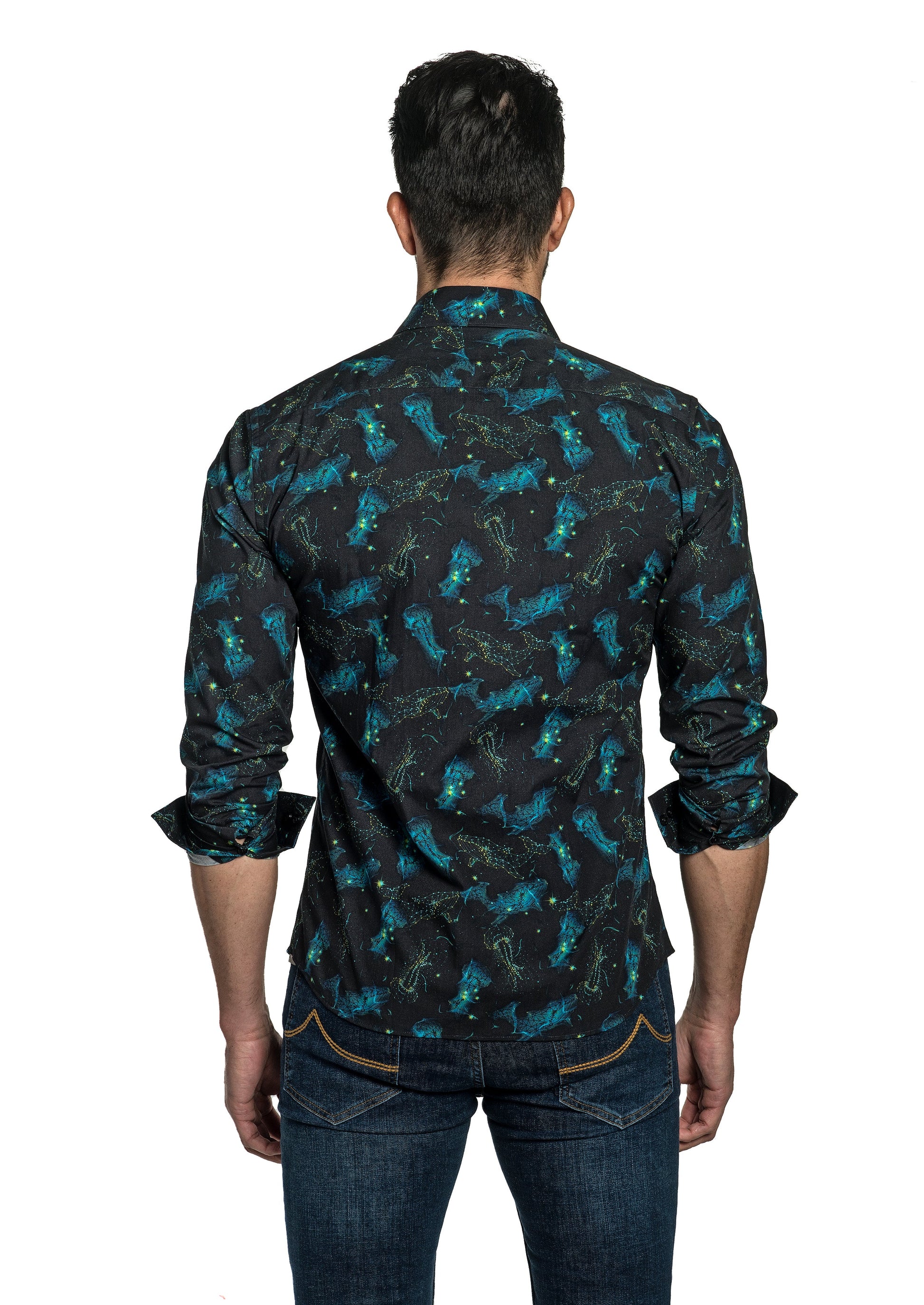 Black Long Sleeve Shirt T-6751 Back