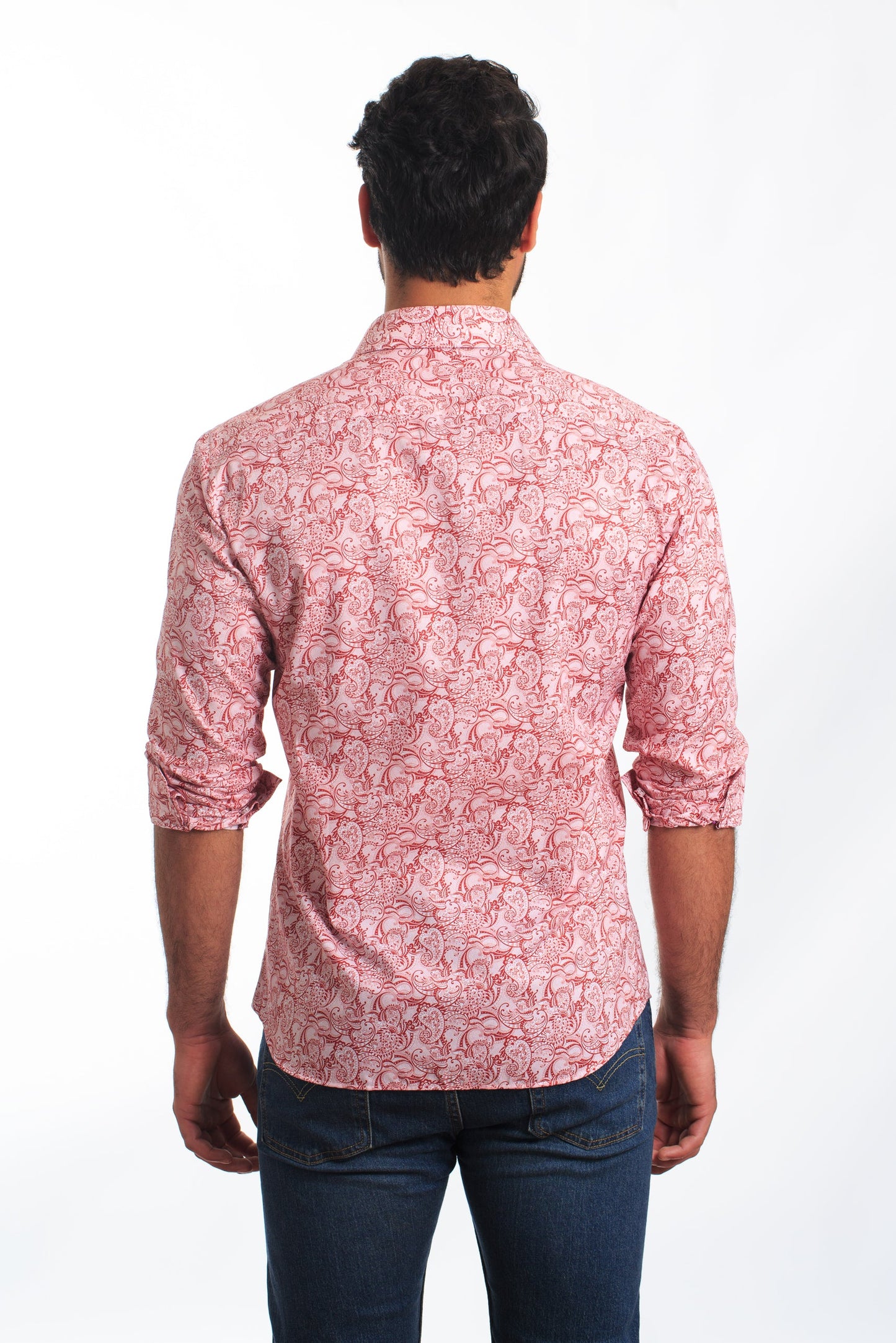 Maroon Long Sleeve Shirt T-6837 Back