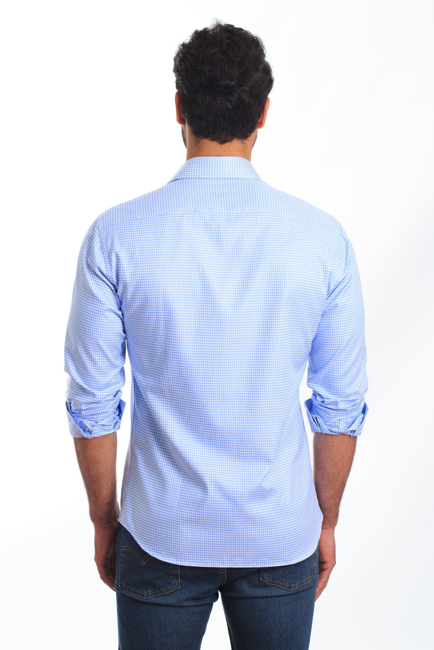 Light Blue Long Sleeve Shirt T-6853 Back