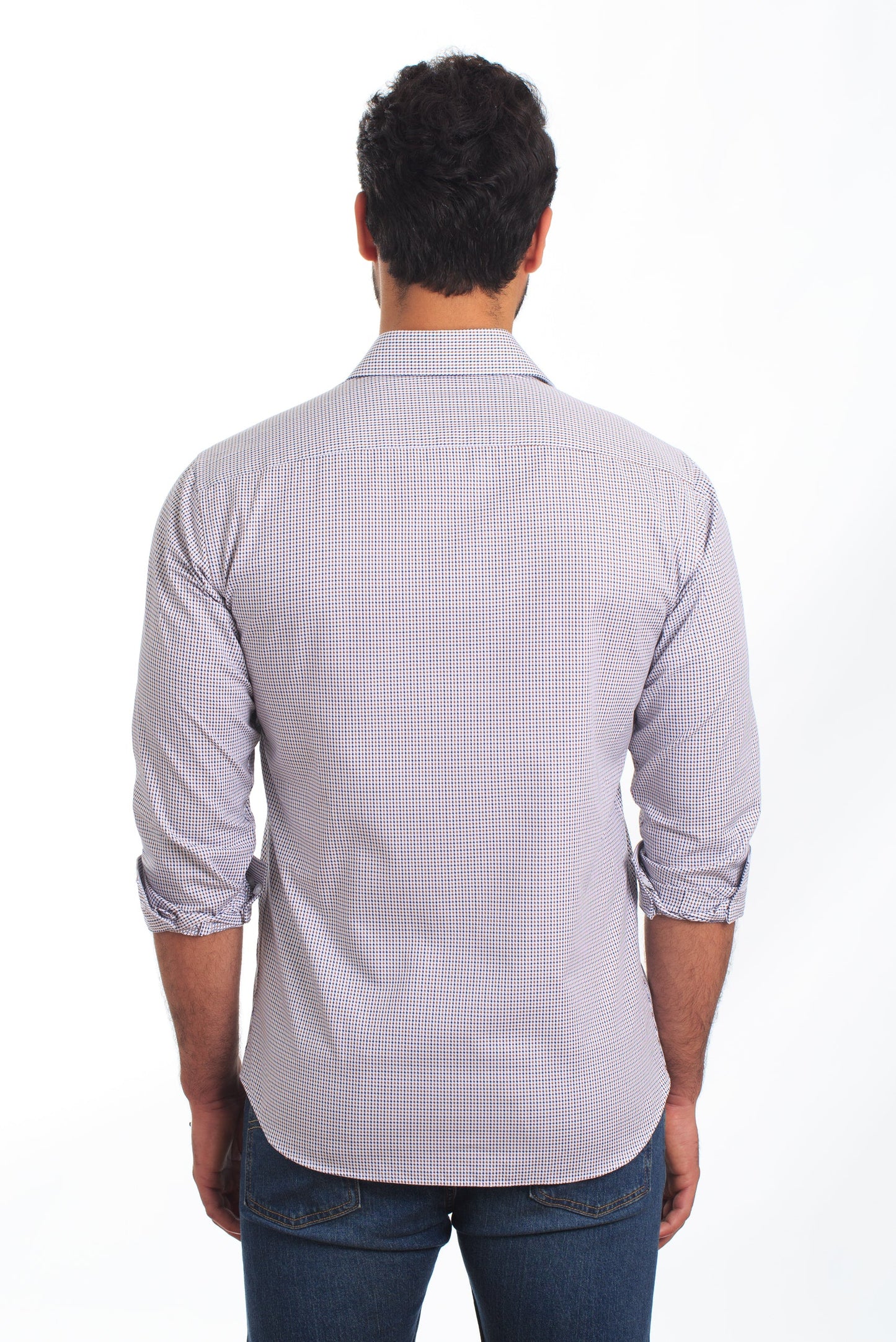 White Long Sleeve Shirt T-6864 Back