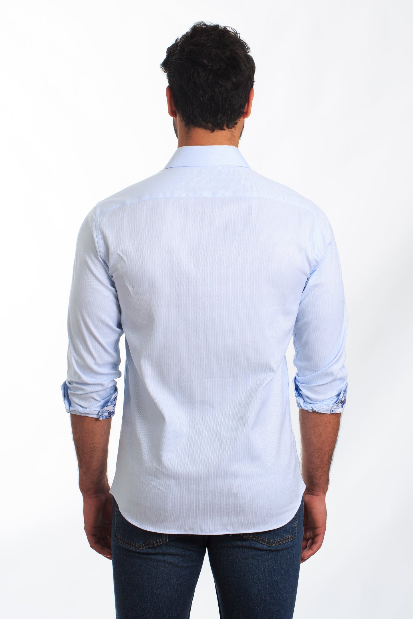 Light Blue Long Sleeve Shirt T-6875 Back