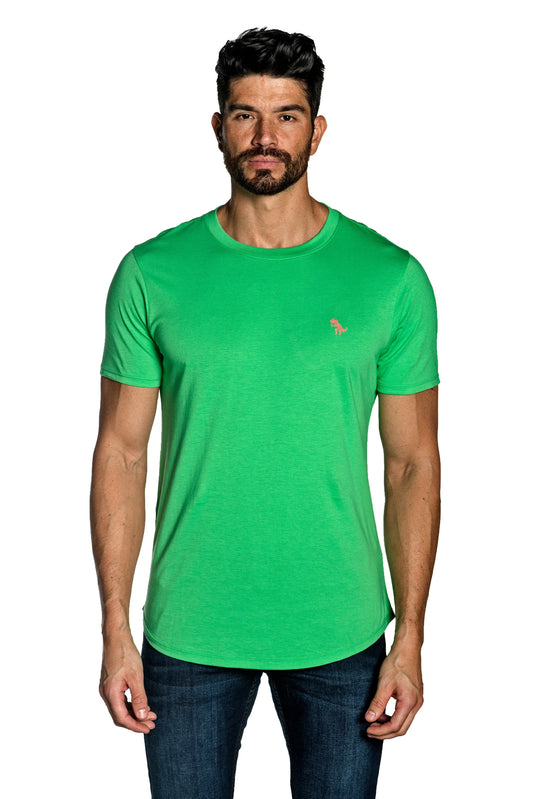 Green Mens Tee With Dinosaur Embroidery TEE-13.