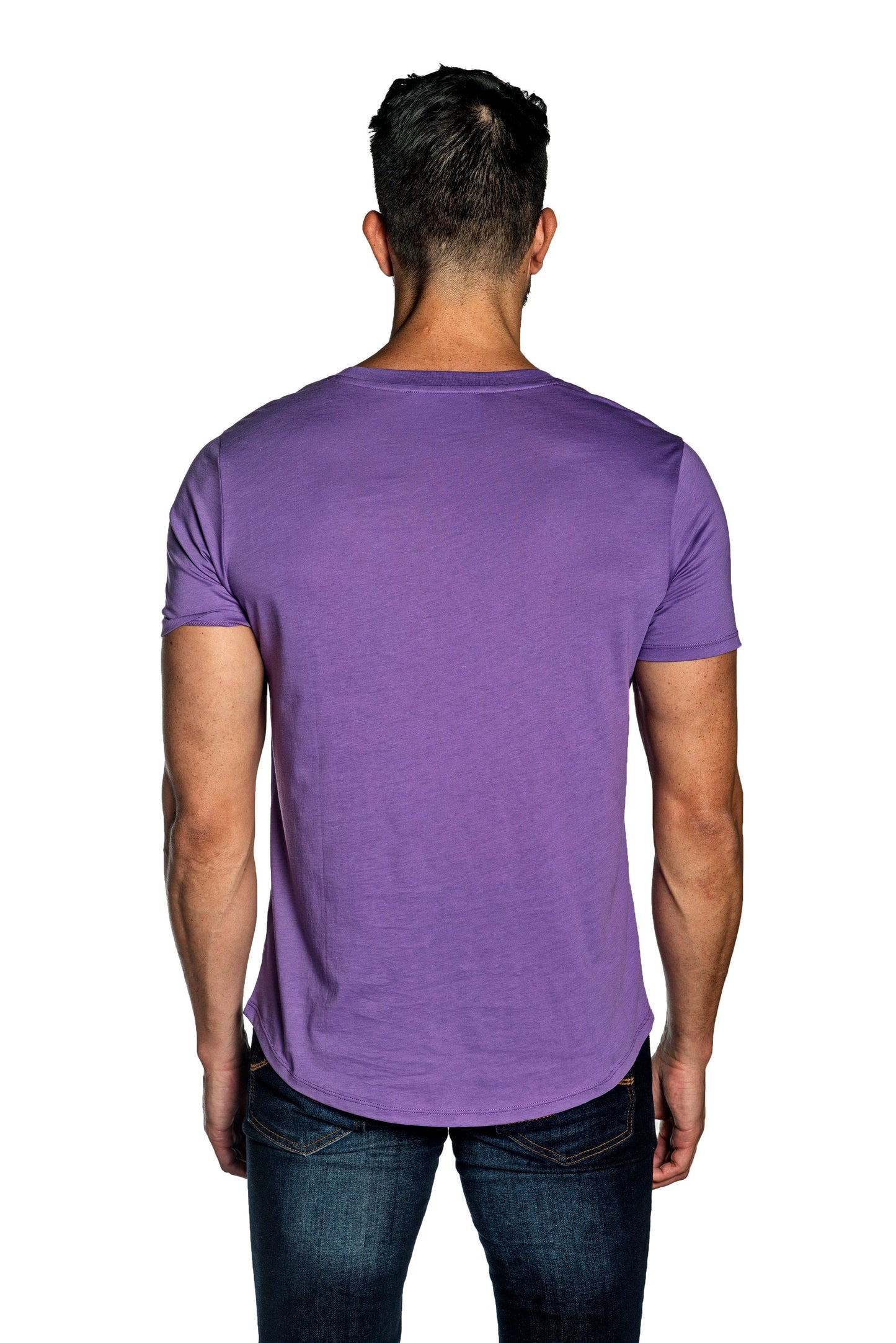 Purple Mens Tee With Dinosaur Embroidery TEE-14.