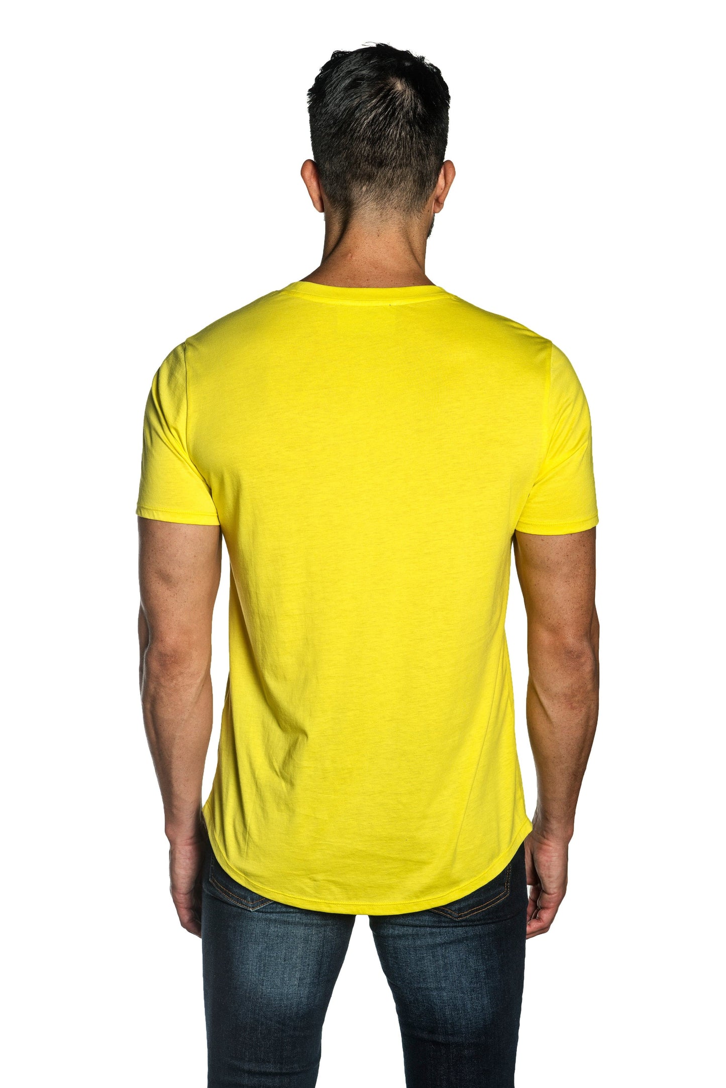 Yellow Mens Tee With Star Embroidery TEE-20.