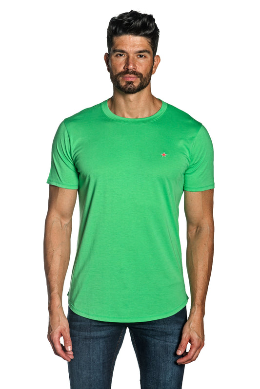 Green Mens Tee With Star Embroidery TEE-23.