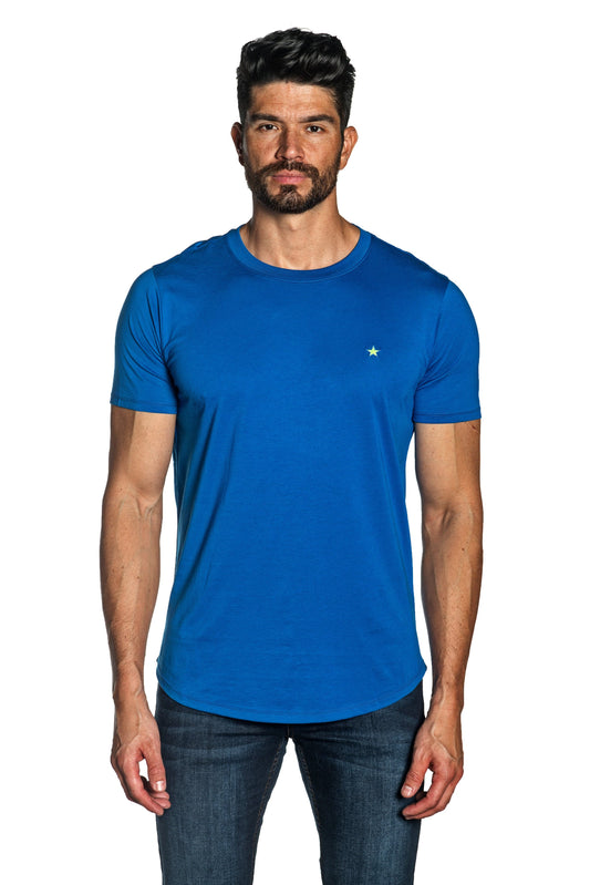 Blue Mens Tee With Star Embroidery TEE-28.