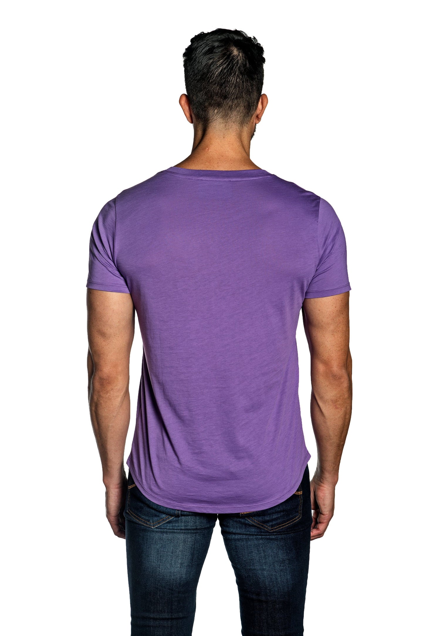 Purple Mens Tee With Lightning Embroidery TEE-34.