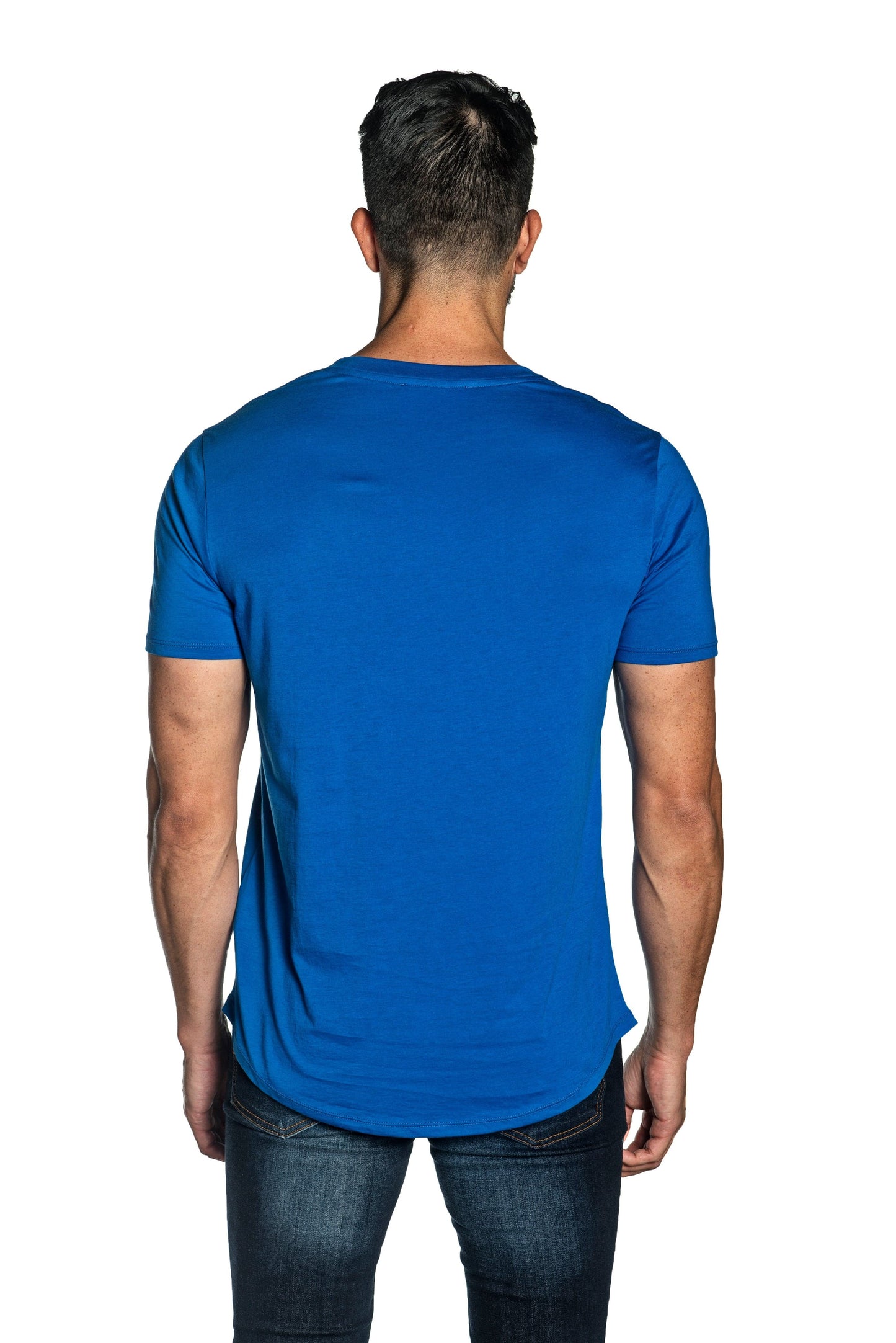 Blue Mens Tee With Lightning Embroidery TEE-38.