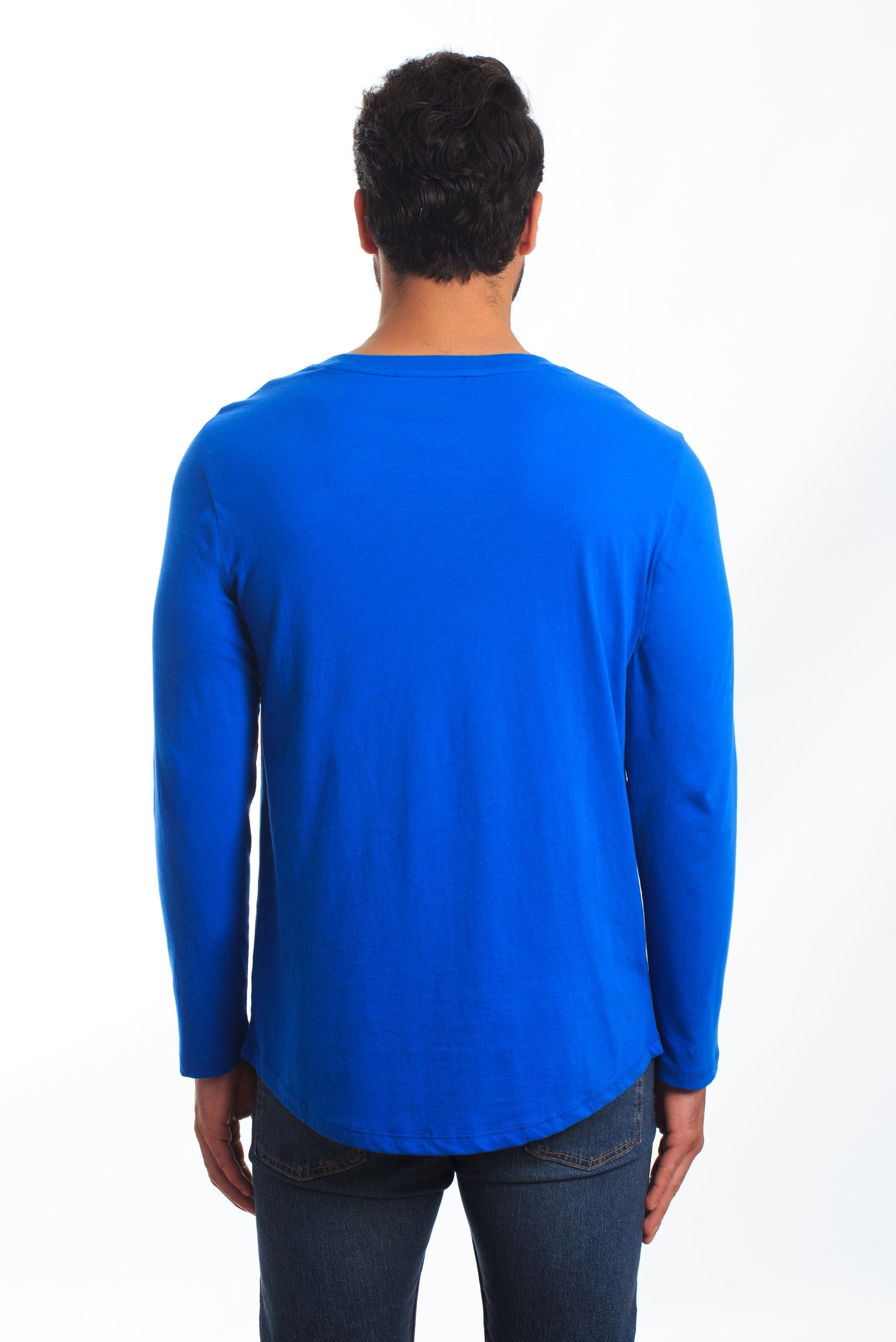 Blue Long Sleeve T-Shirt TEL-109 Back