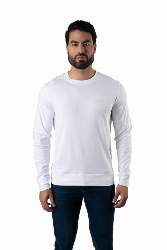 Grey Long Sleeve Crewneck CR-9246 Front