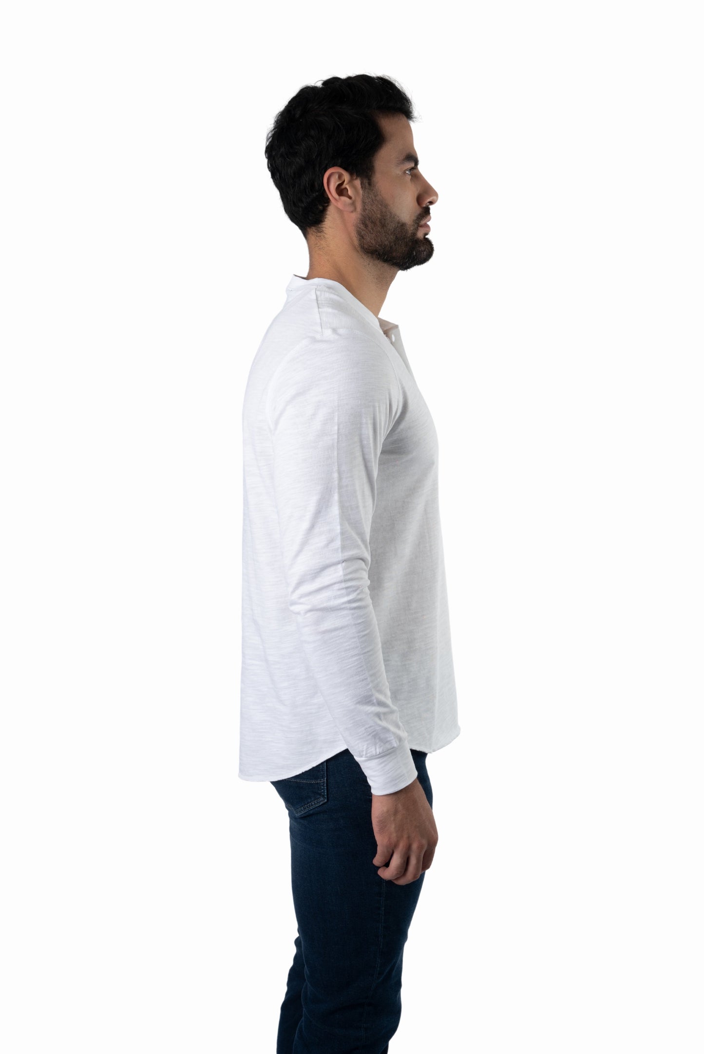 White Long Sleeve Henly HY-9211 Side