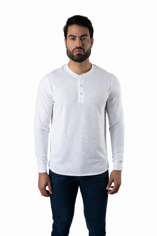 White Long Sleeve Henly HY-9211 Front