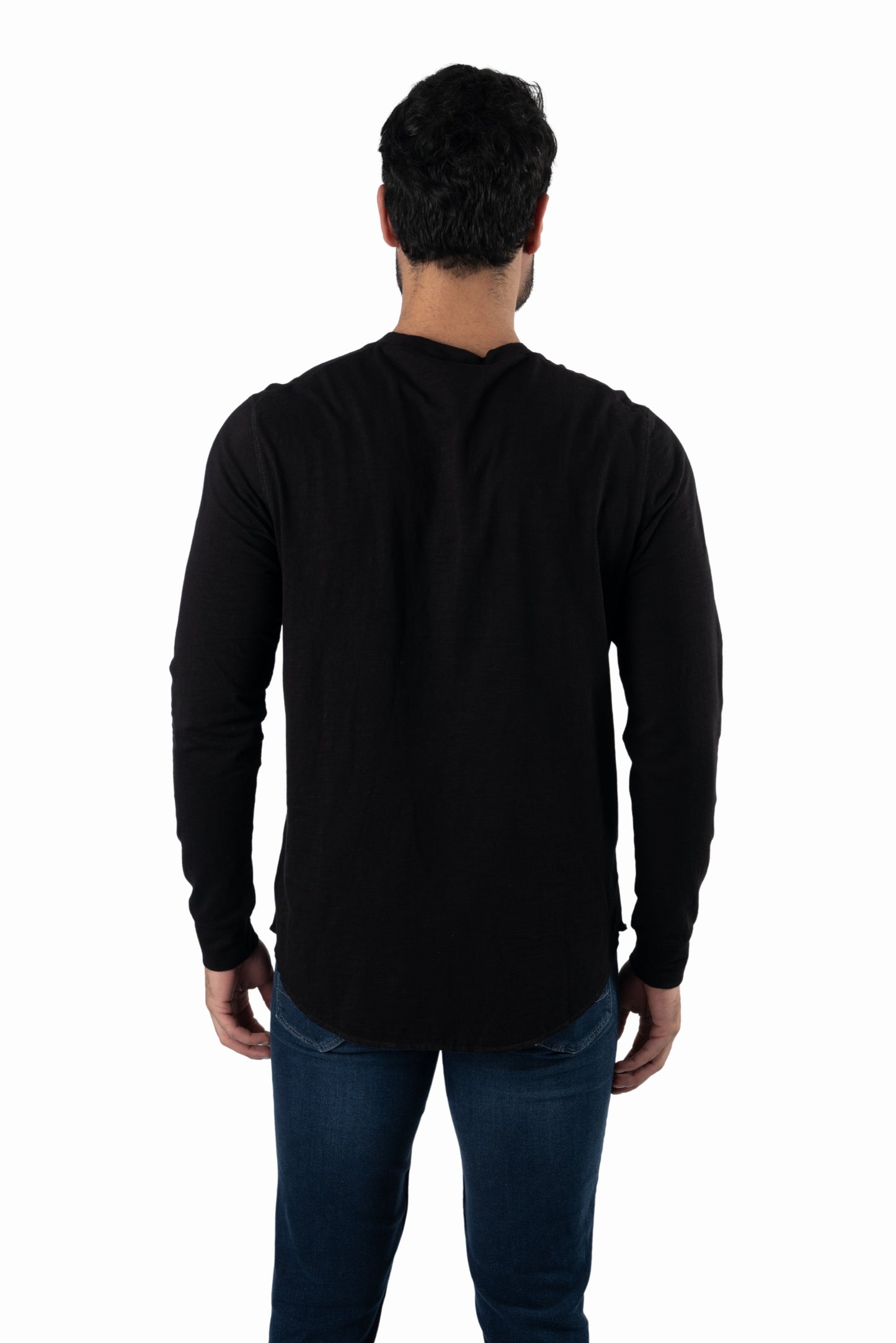 Black Long Sleeve Henly HY-9212 Back