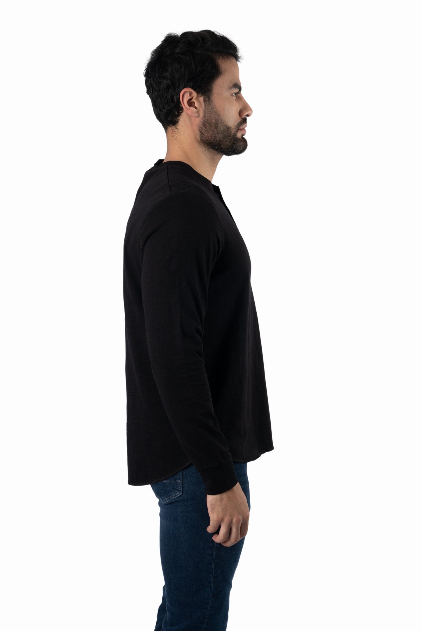 Black Long Sleeve Henly HY-9212 Side