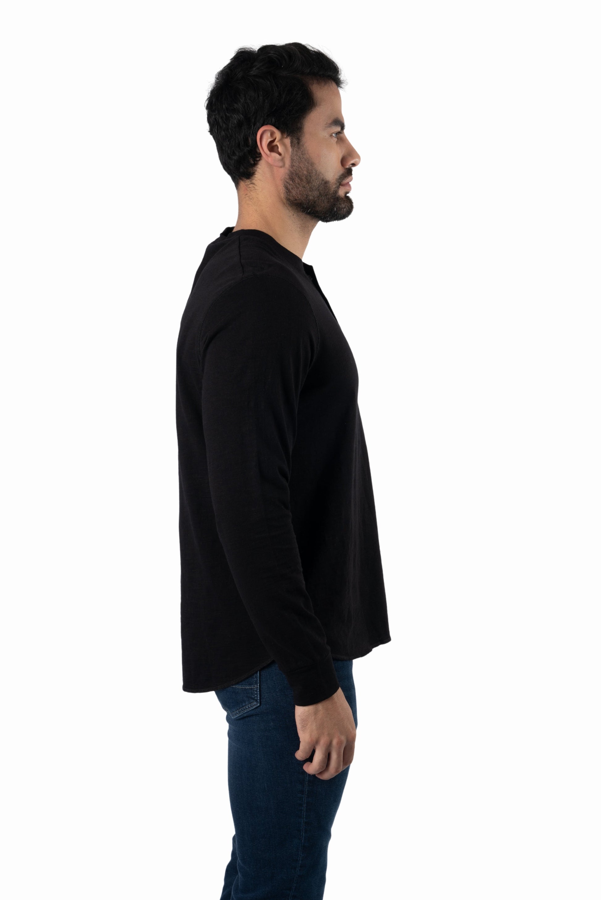 Black Long Sleeve Henly HY-9212 Side