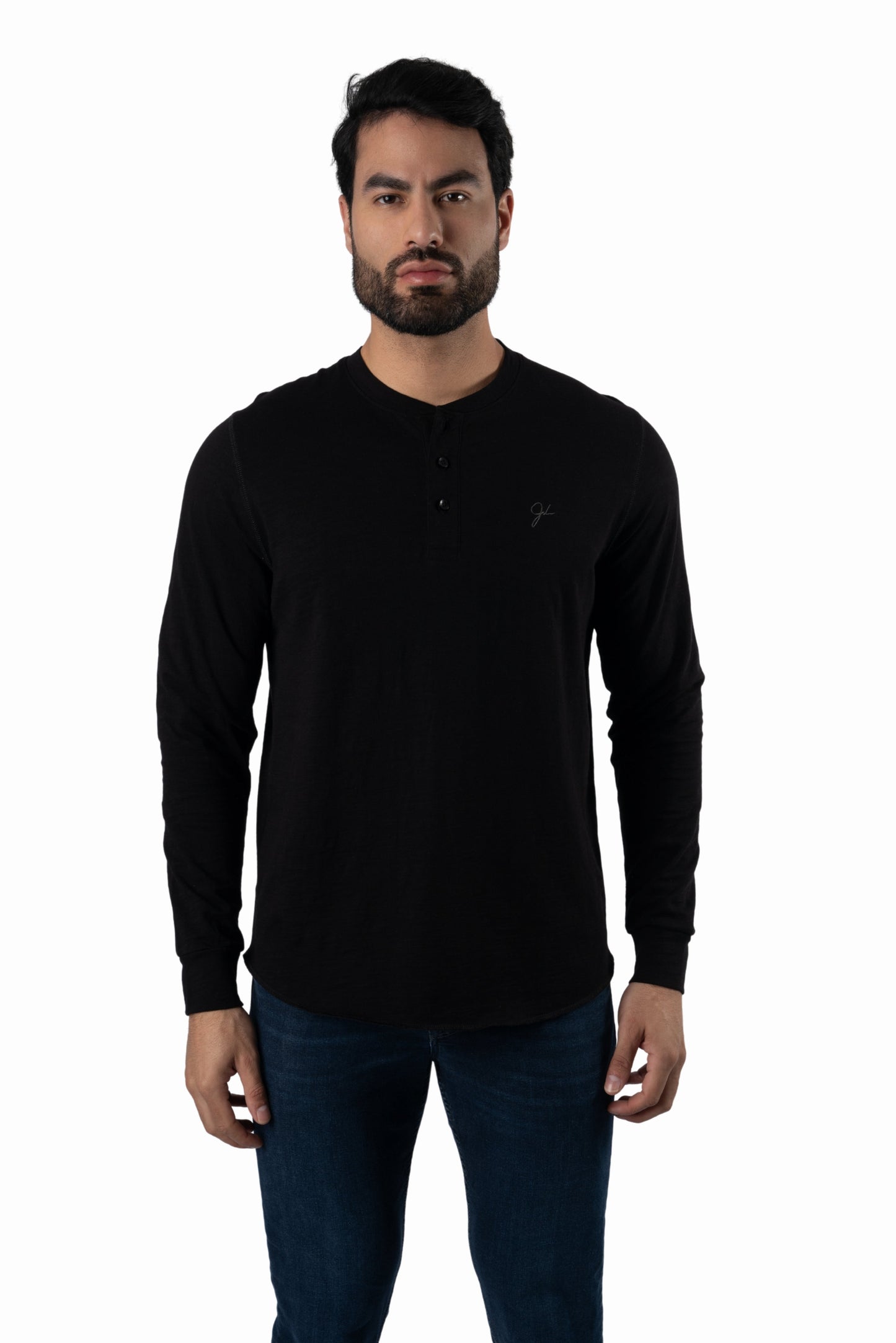 Black Long Sleeve Henly HY-9212 Front