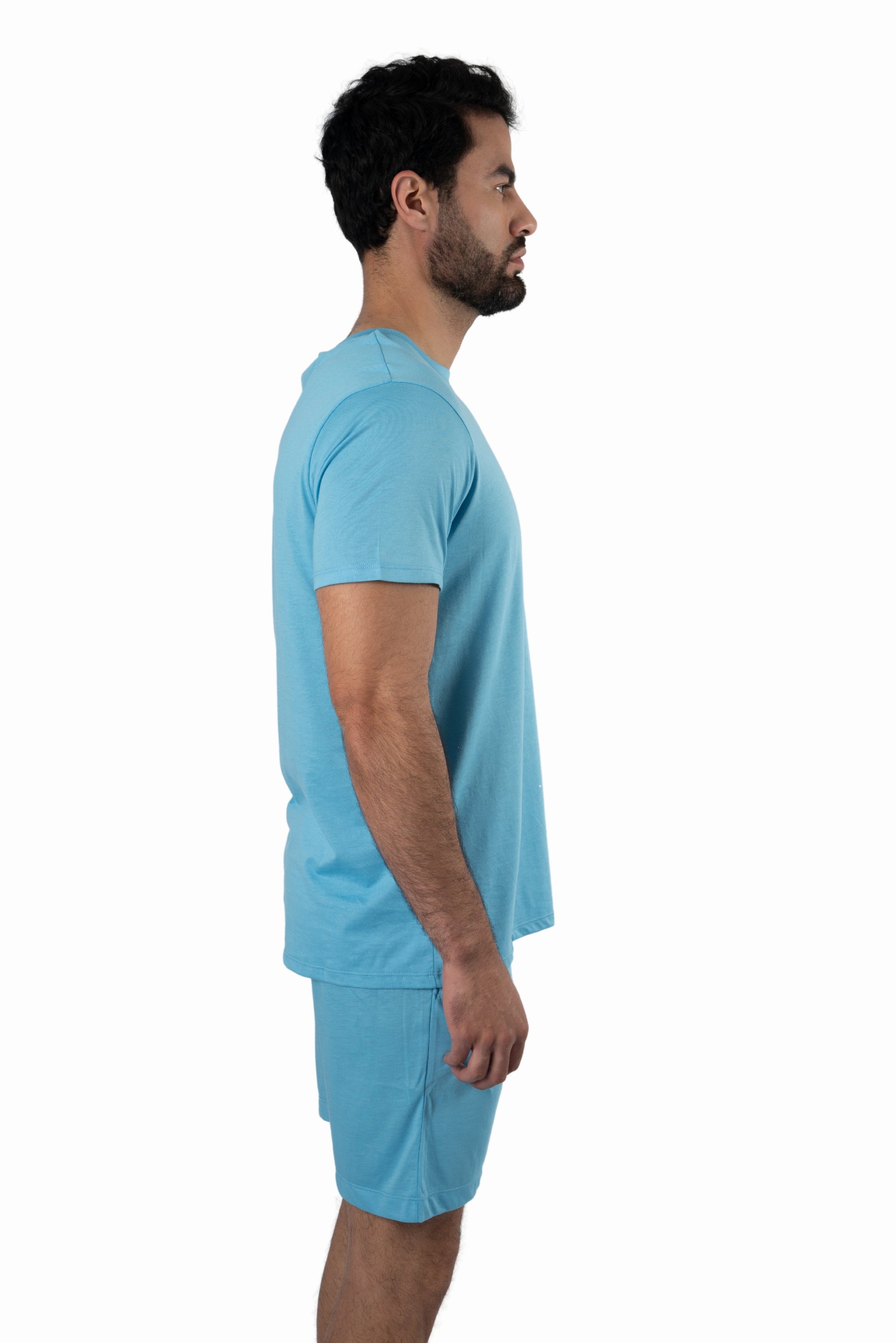 Light Blue PJ Set (Tee + Short) JSH-9231 Side