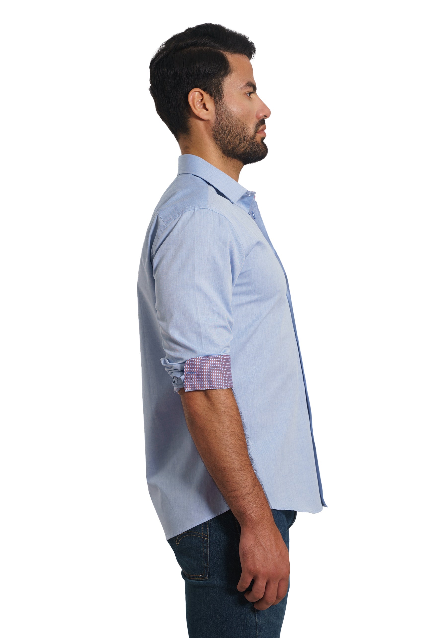 Blue Long Sleeve Shirt TH-2853 Side