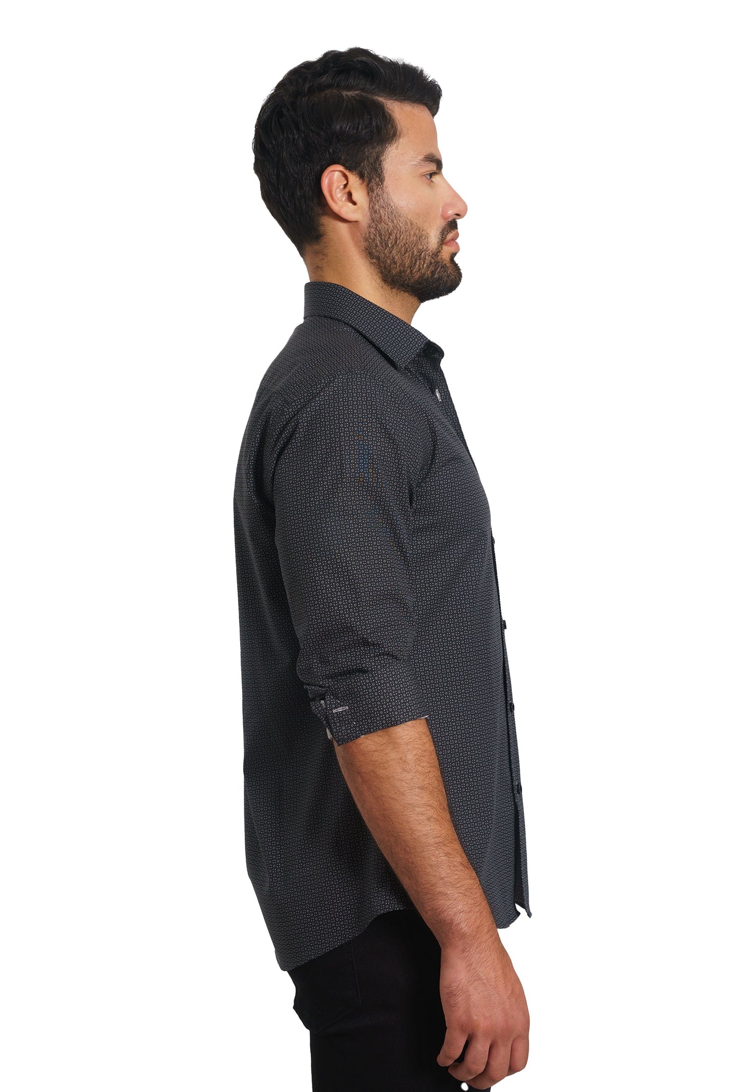 Black Long Sleeve Shirt TH-2854 Side