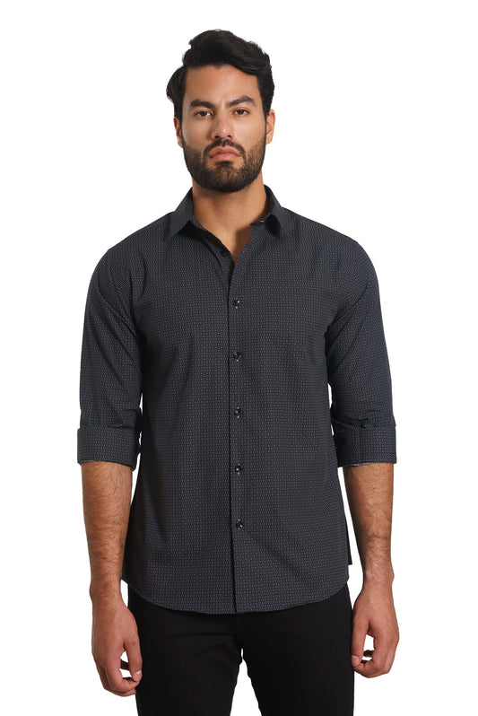 Black Long Sleeve Shirt TH-2854 Front