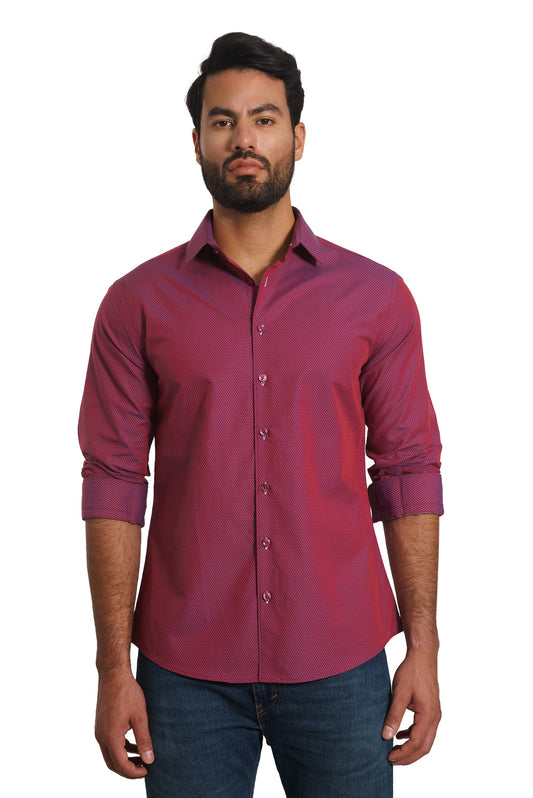 Maroon Long Sleeve Shirt TH-2855 Front