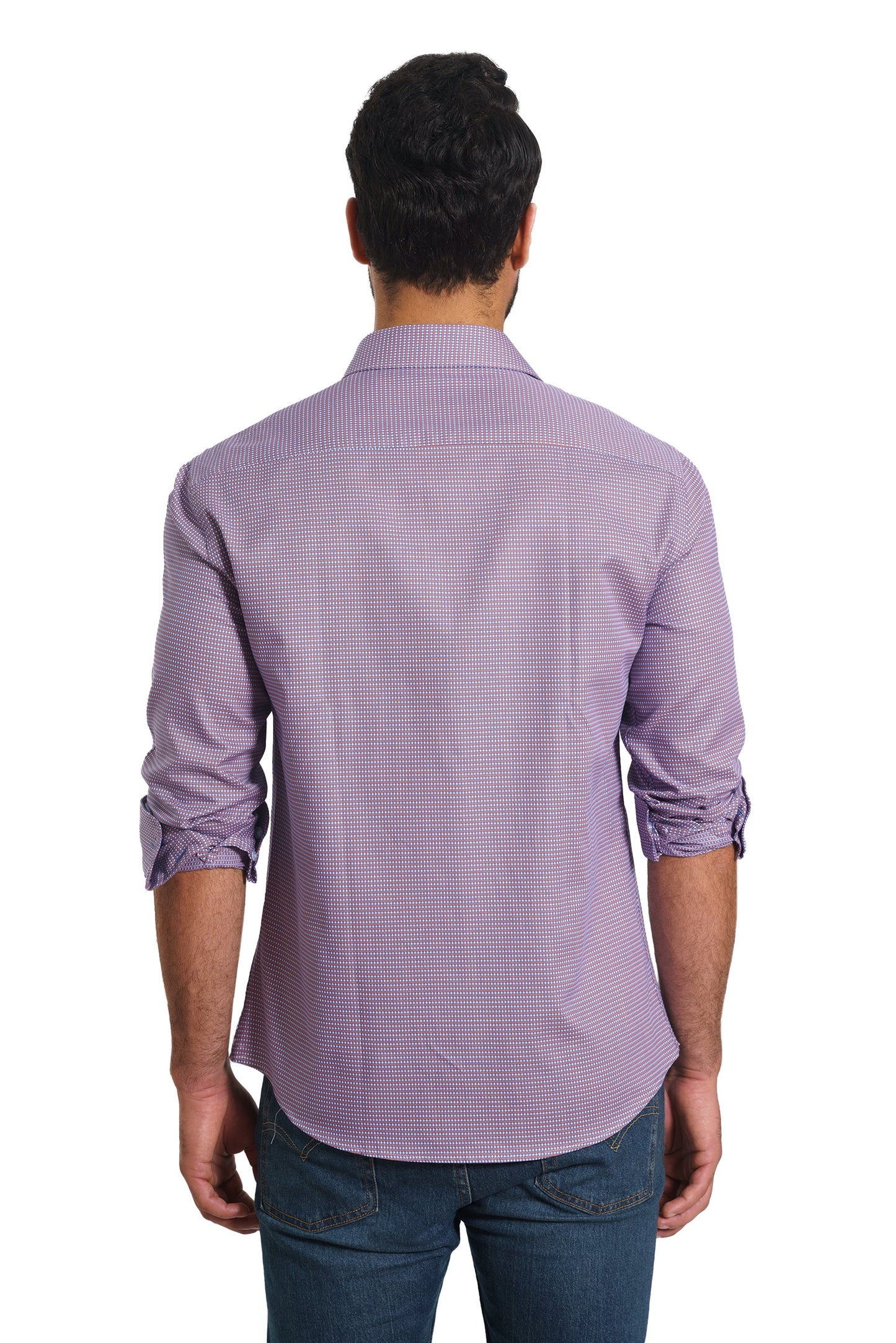 Blue Print Long Sleeve Shirt TH-2860 Back