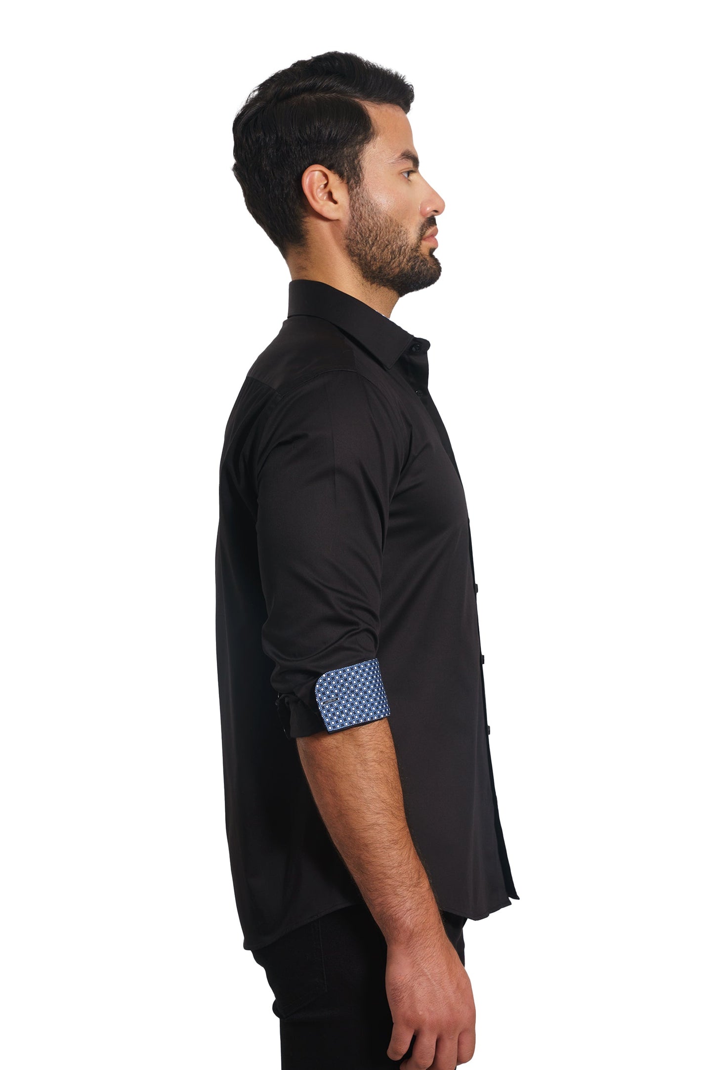 Black Long Sleeve Shirt TH-2861 Side