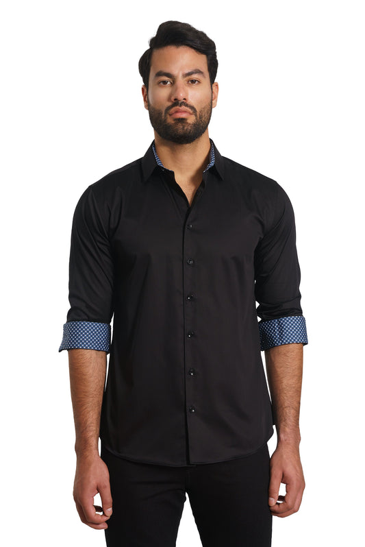 Black Long Sleeve Shirt TH-2861 Front