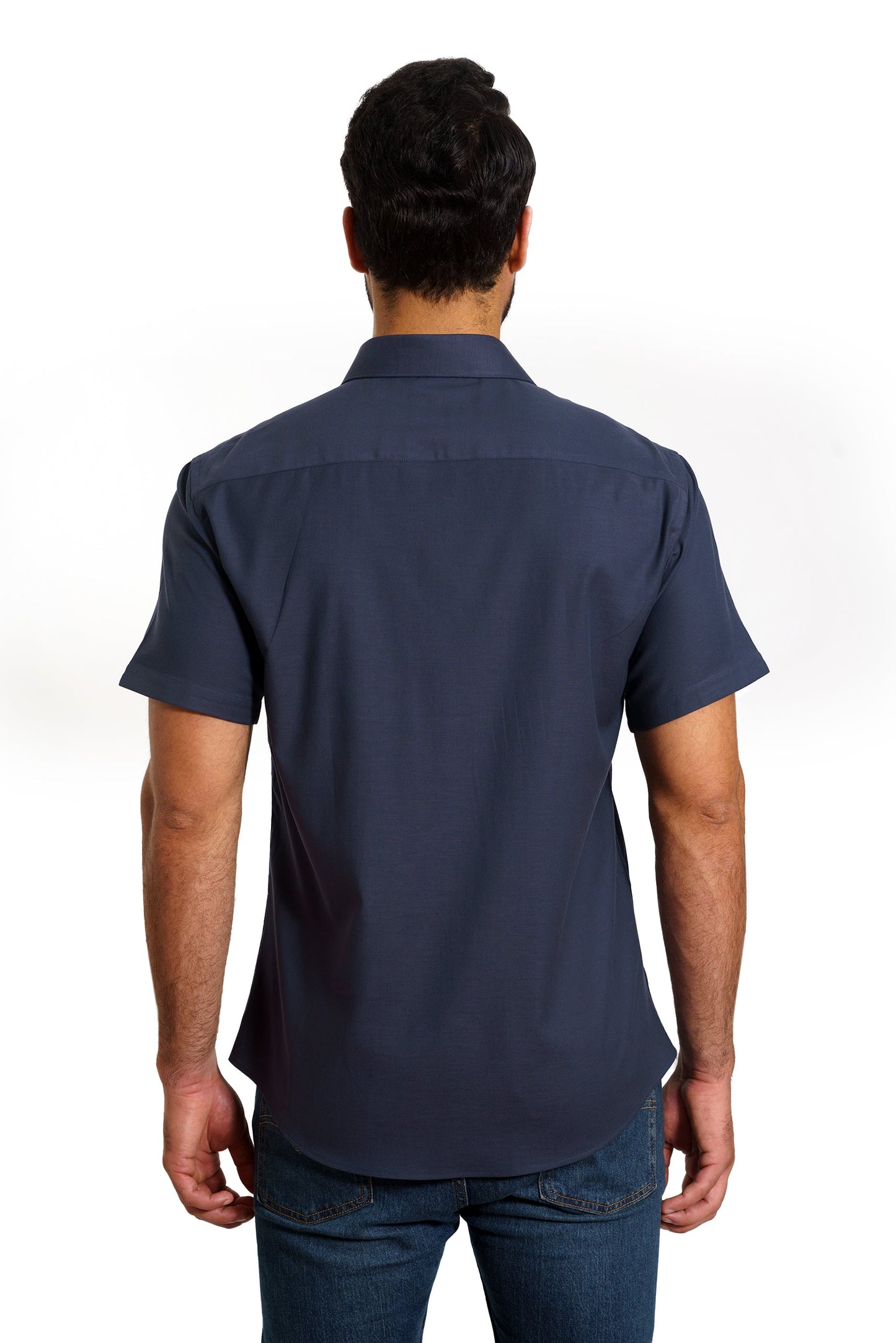 Navy Short Sleeve Shirt TH-2866SS Back