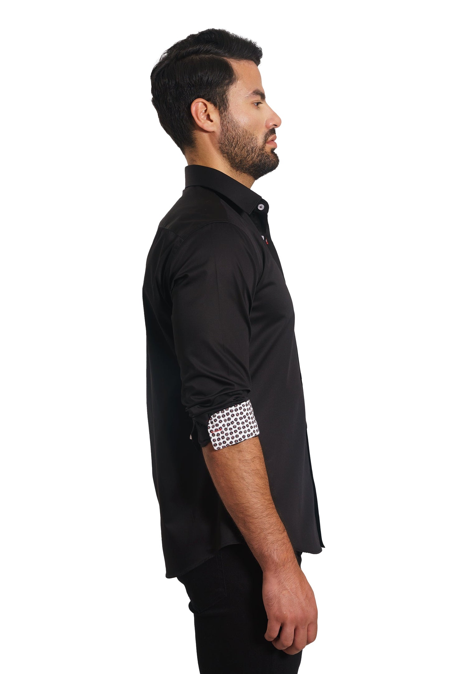 Black Long Sleeve Shirt TH-2869 Side