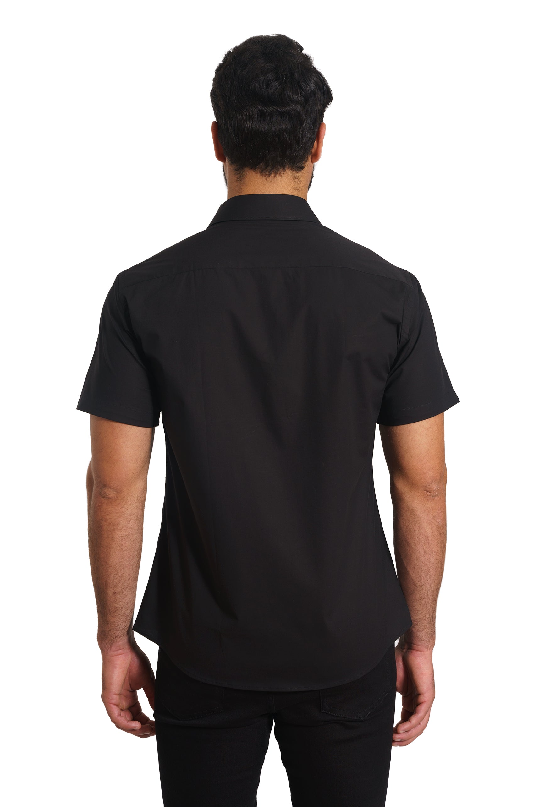 Black Short Sleeve Shirt TH-2870SS Back