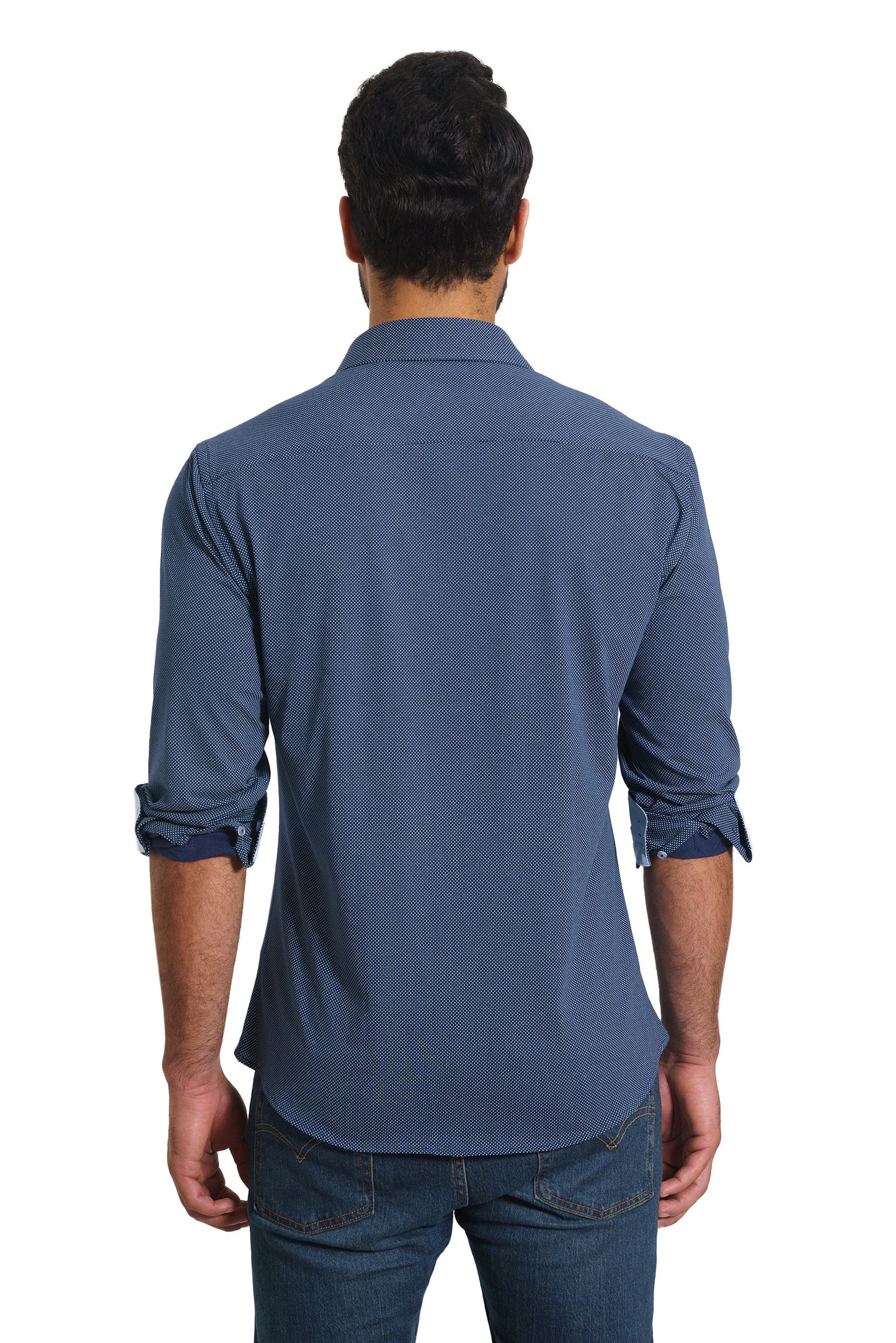 Blue Long Sleeve Shirt TH-2871 Back