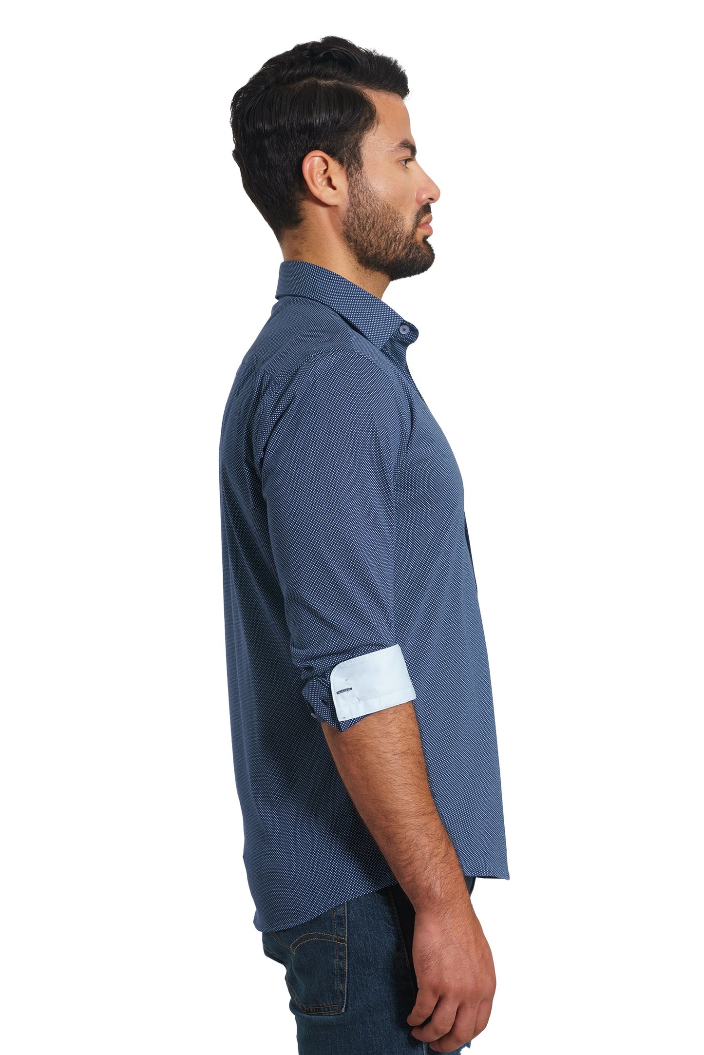 Blue Long Sleeve Shirt TH-2871 Side