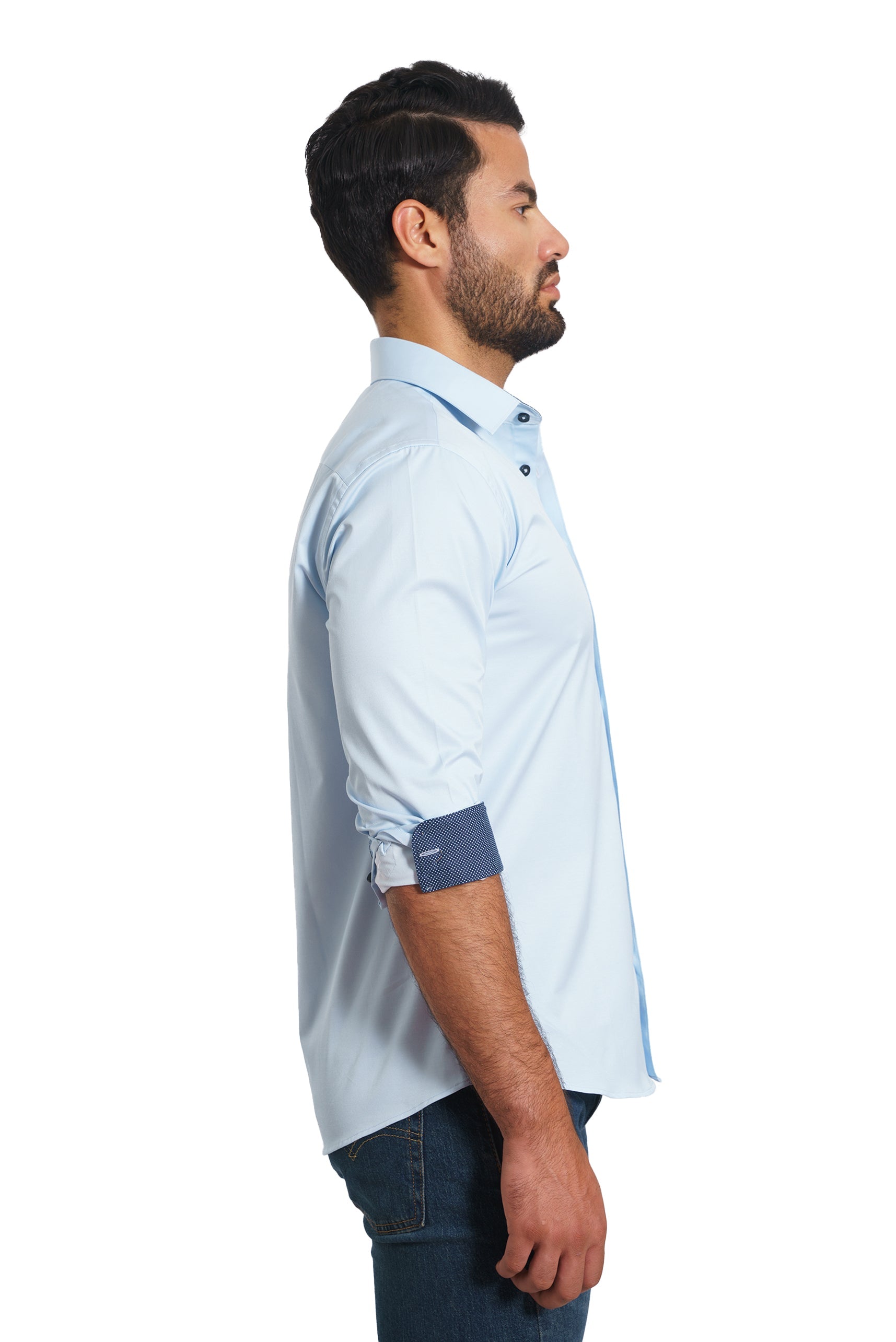 Light Blue Long Sleeve Shirt TH-2872 Side
