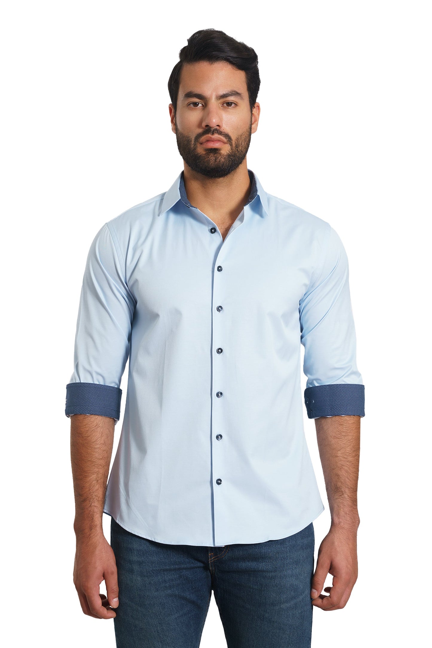 Light Blue Long Sleeve Shirt TH-2872 Front