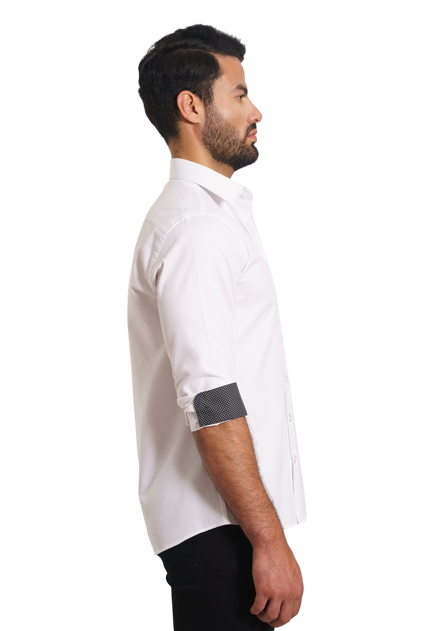White Long Sleeve Shirt TH-2874 Side