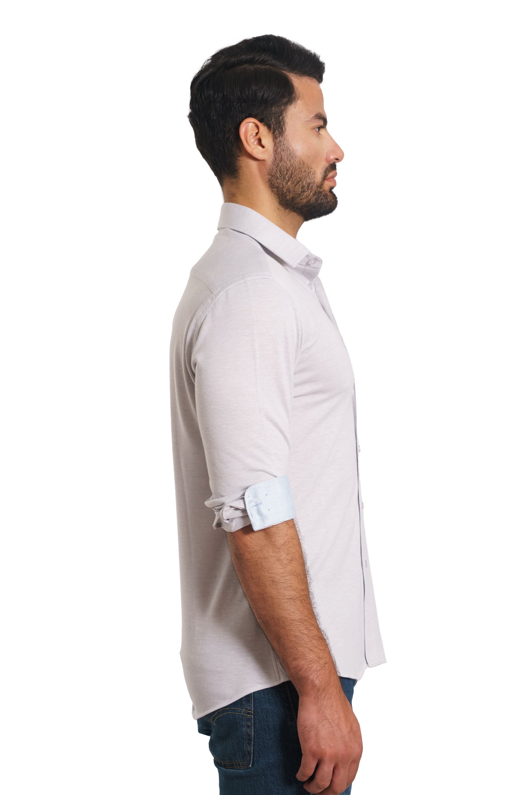 Grey Long Sleeve Shirt TH-2883 Side