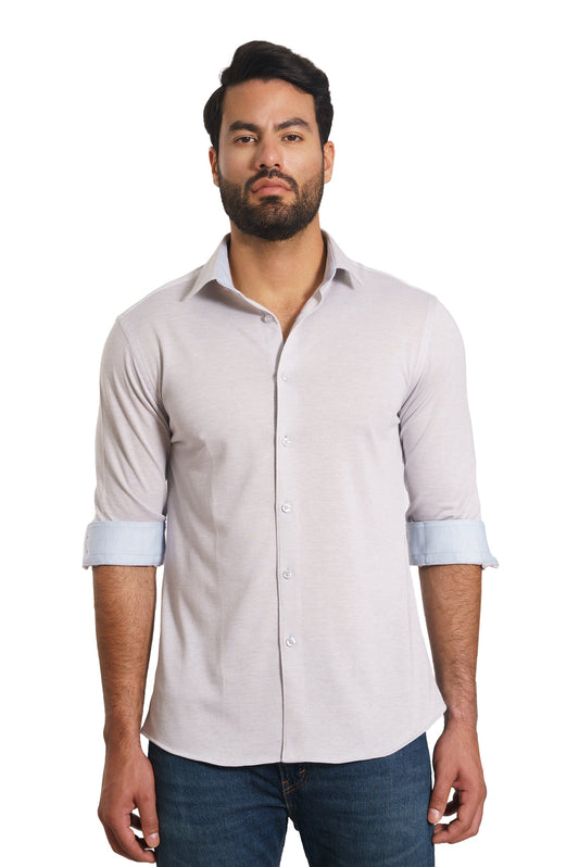 Grey Long Sleeve Shirt TH-2883 Front
