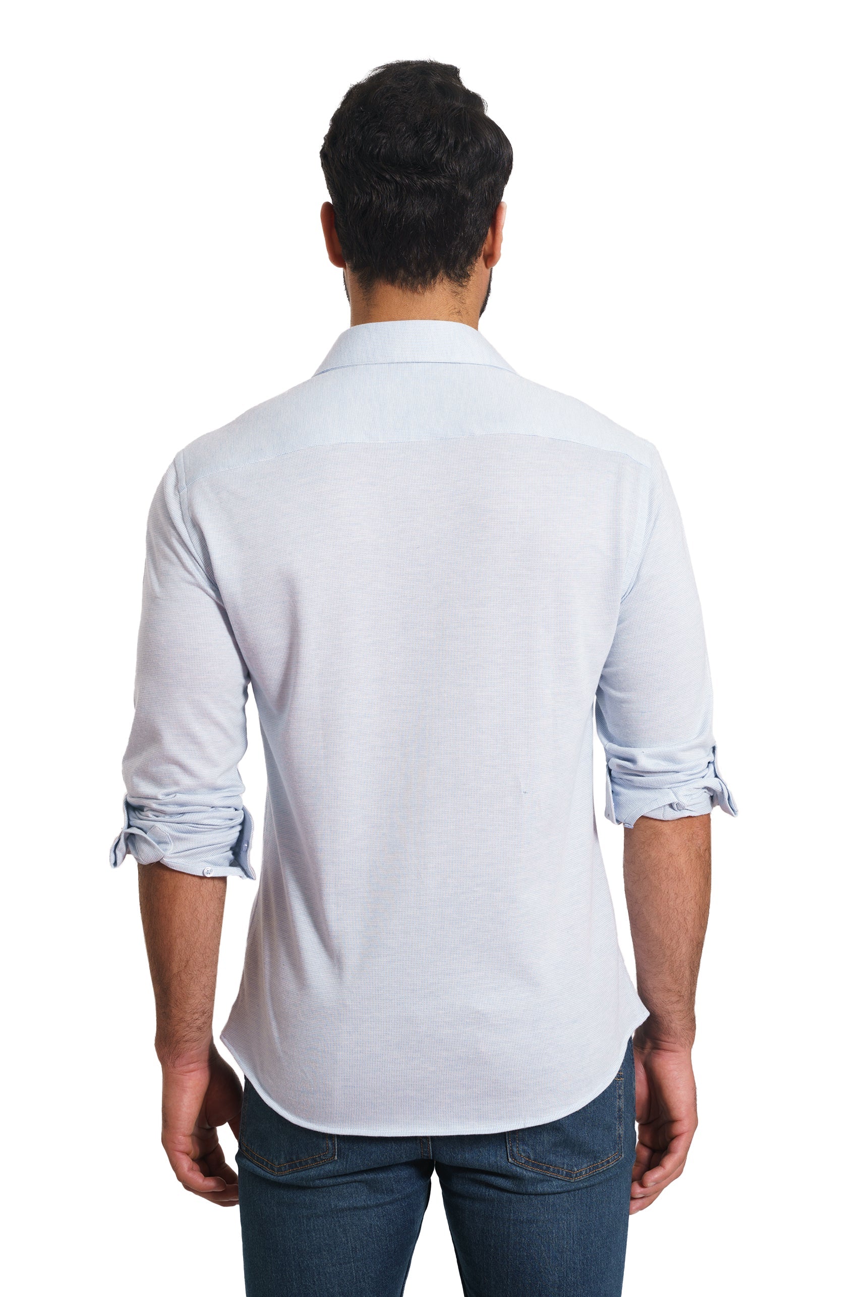 Blue Long Sleeve Shirt TH-2884 Back