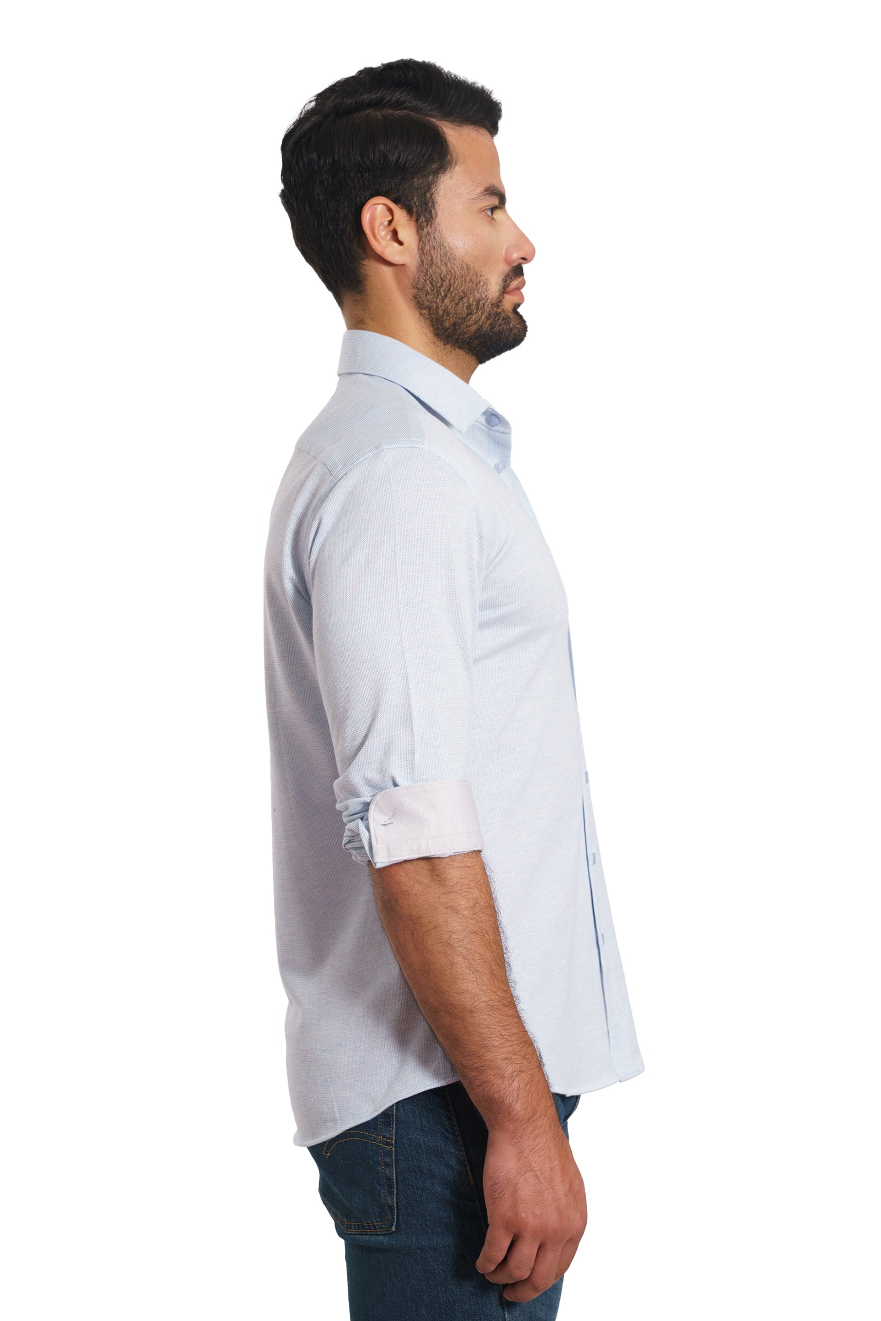 Blue Long Sleeve Shirt TH-2884 Side