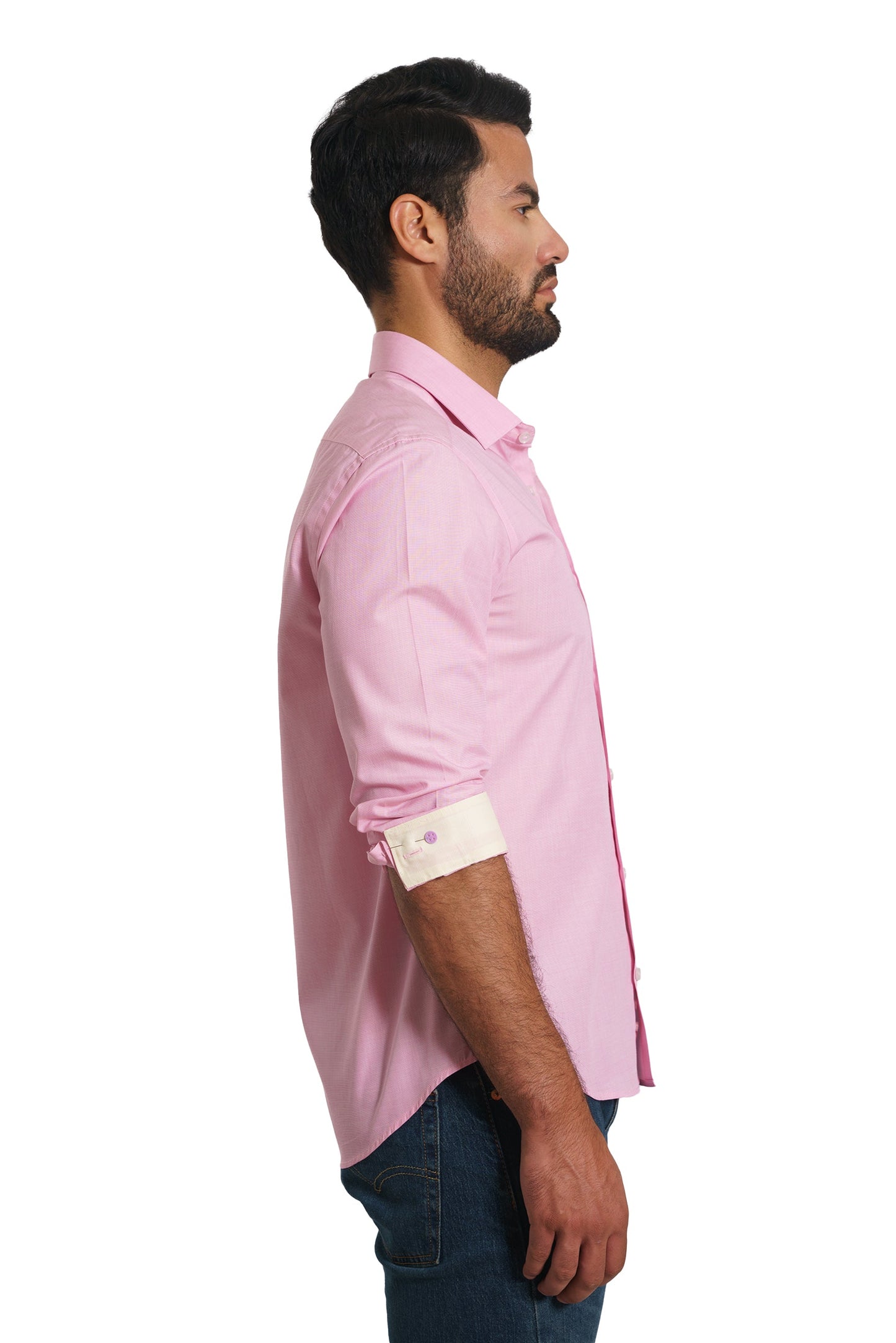 Pink Long Sleeve Shirt TP-7130 Side