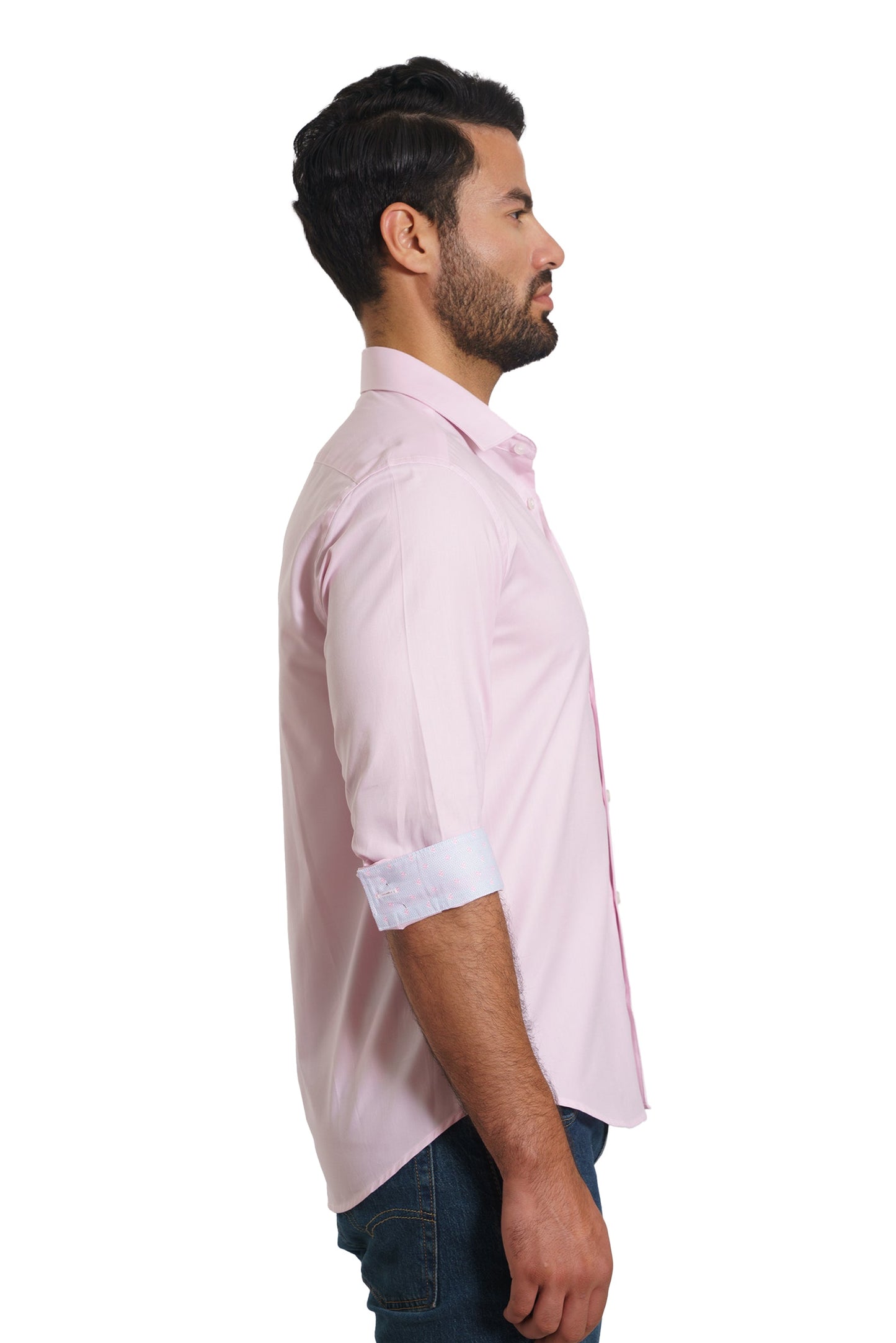 Pastel Pink Long Sleeve Shirt TP-7142 Side