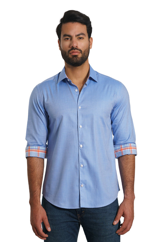 Blue Long Sleeve Shirt TP-7159 Front