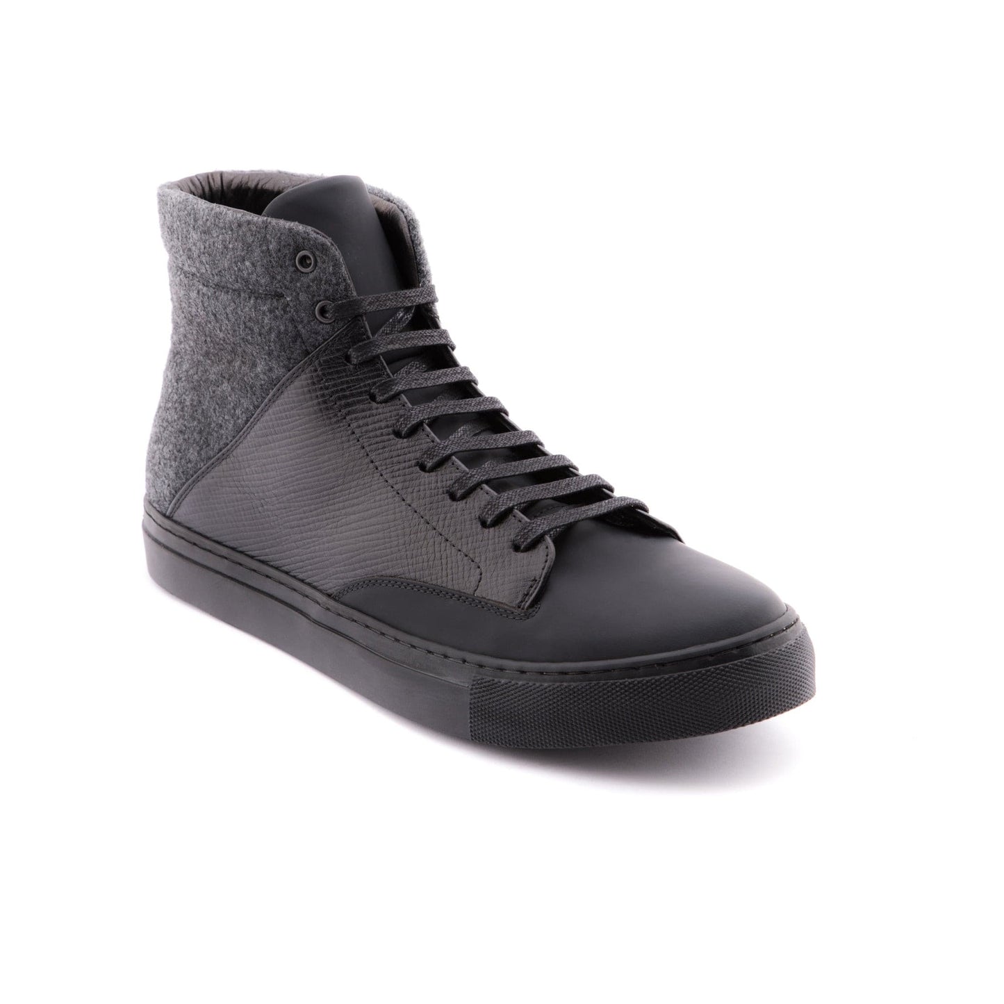 Black High Top Sneakers for Men 49175-BK.