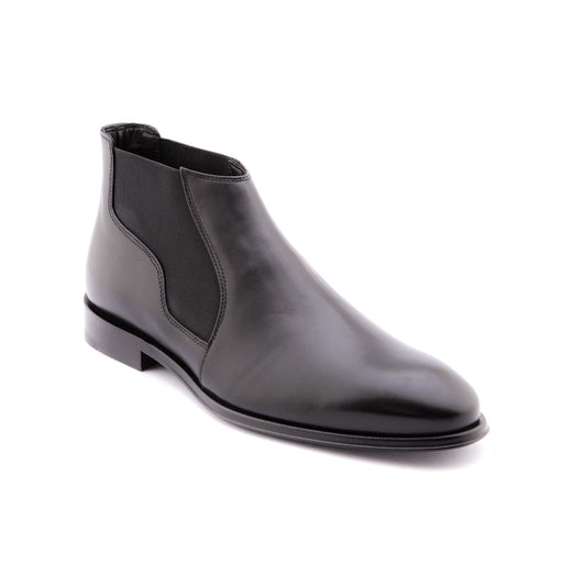 Black Leather Chelsea Boots 80120-BK.