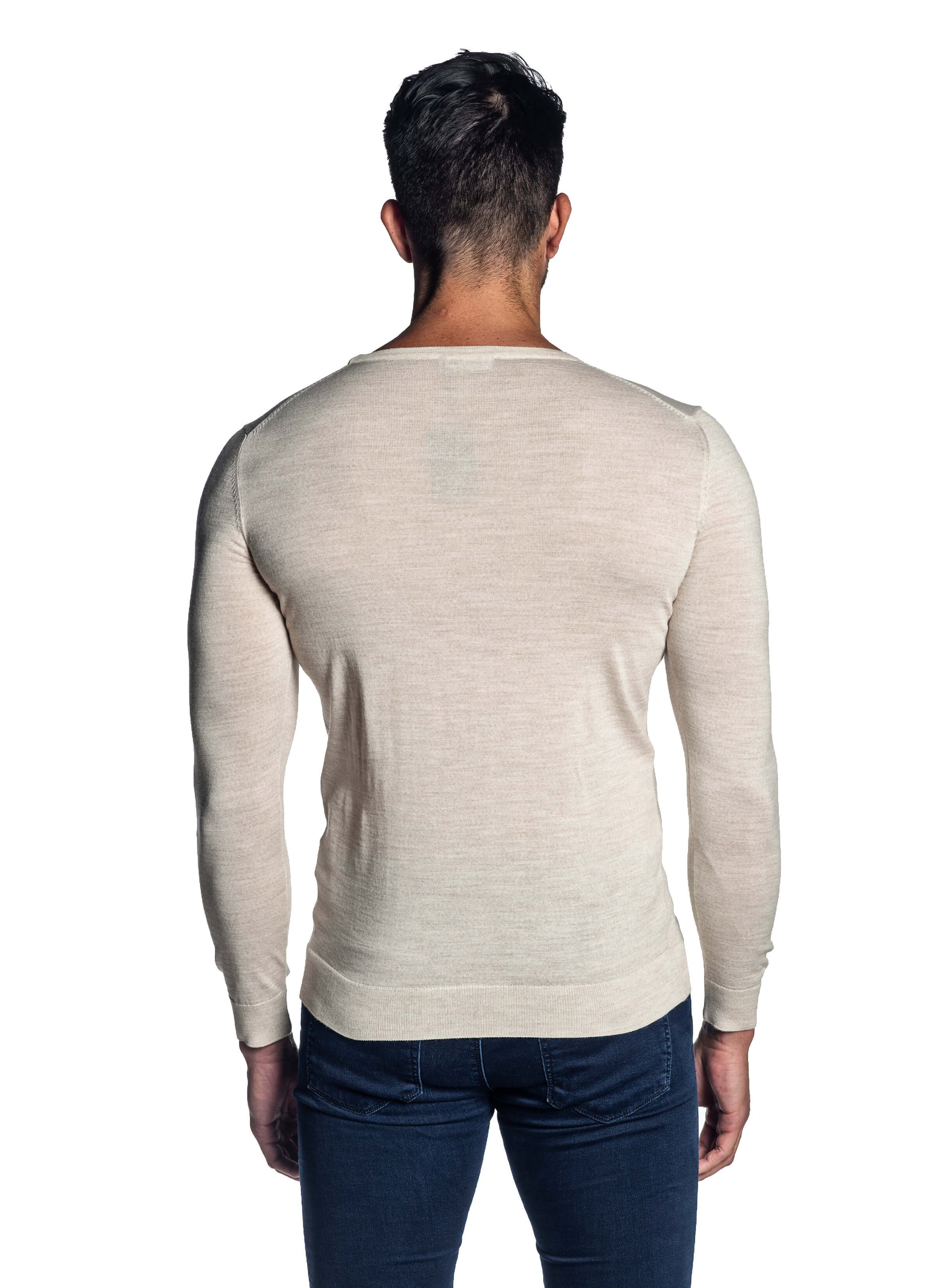 Off-White Crew Neck Sweater for Men H-02682-05 - Back - Jared Lang