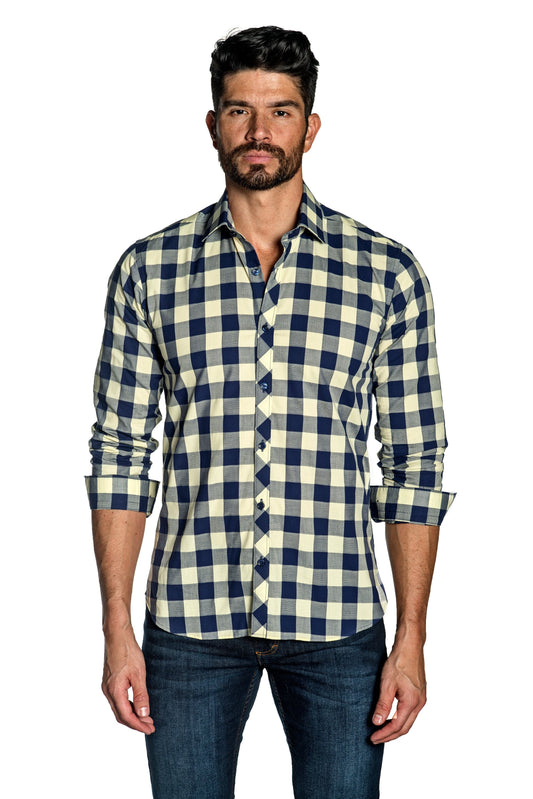 Navy Check Mens Shirt OT-6021.