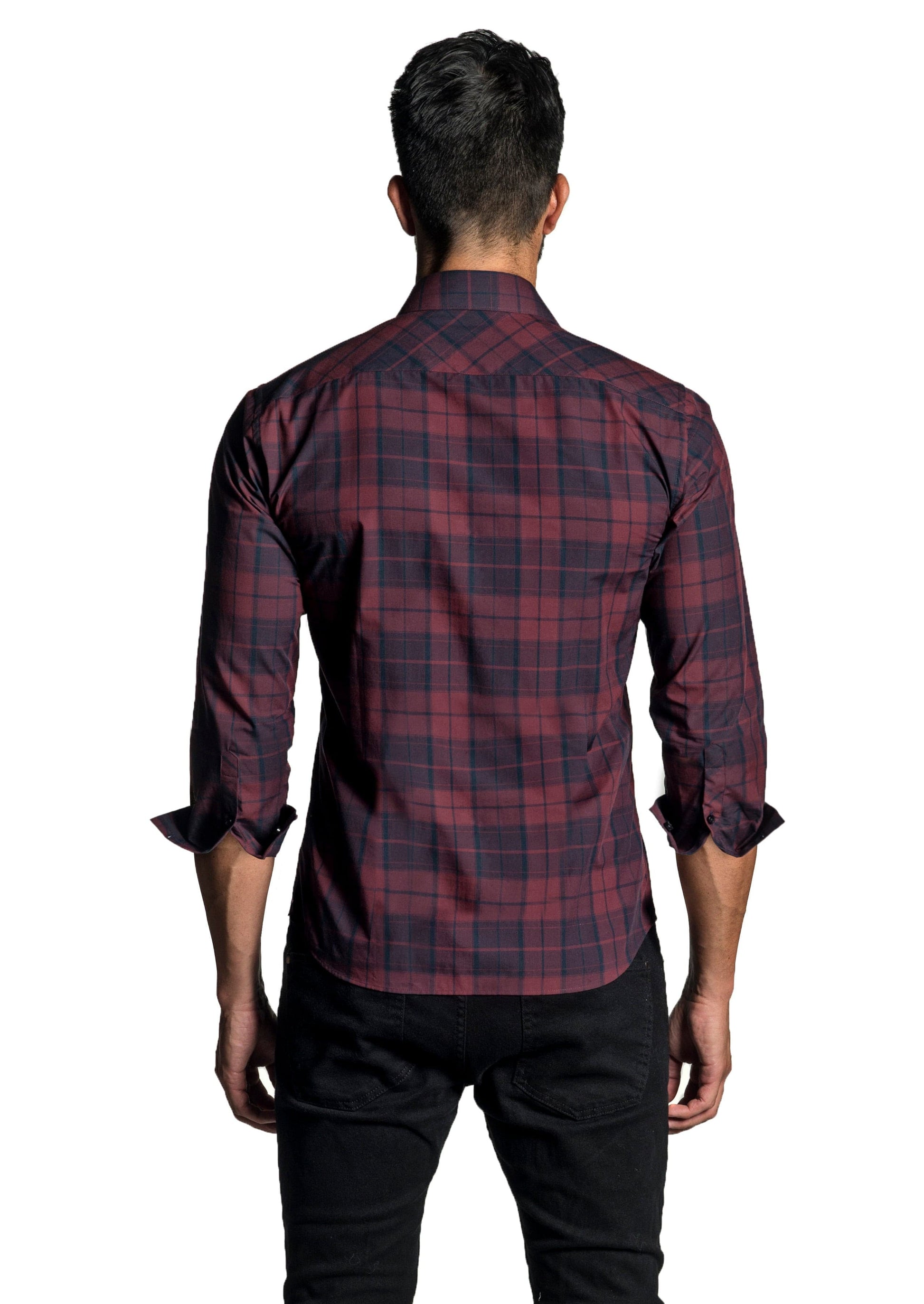 Maroon Long Sleeve Shirt OT-6622 - Back - Jared Lang